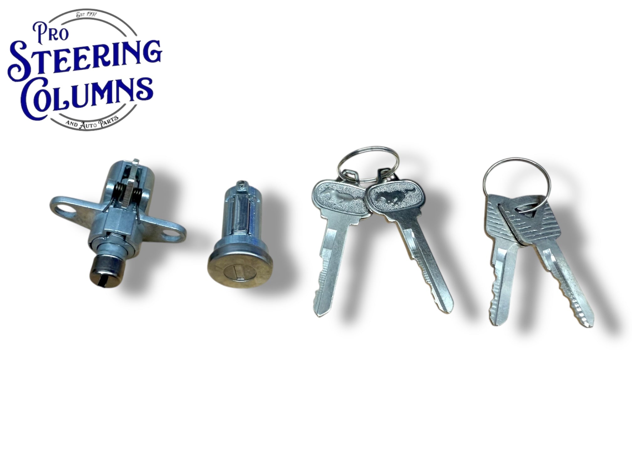ロッド mustang &sally 1965 Ford Mustang Glove & Trunk Lock Cylinder Set 2 Pony Logo Keys (Ke