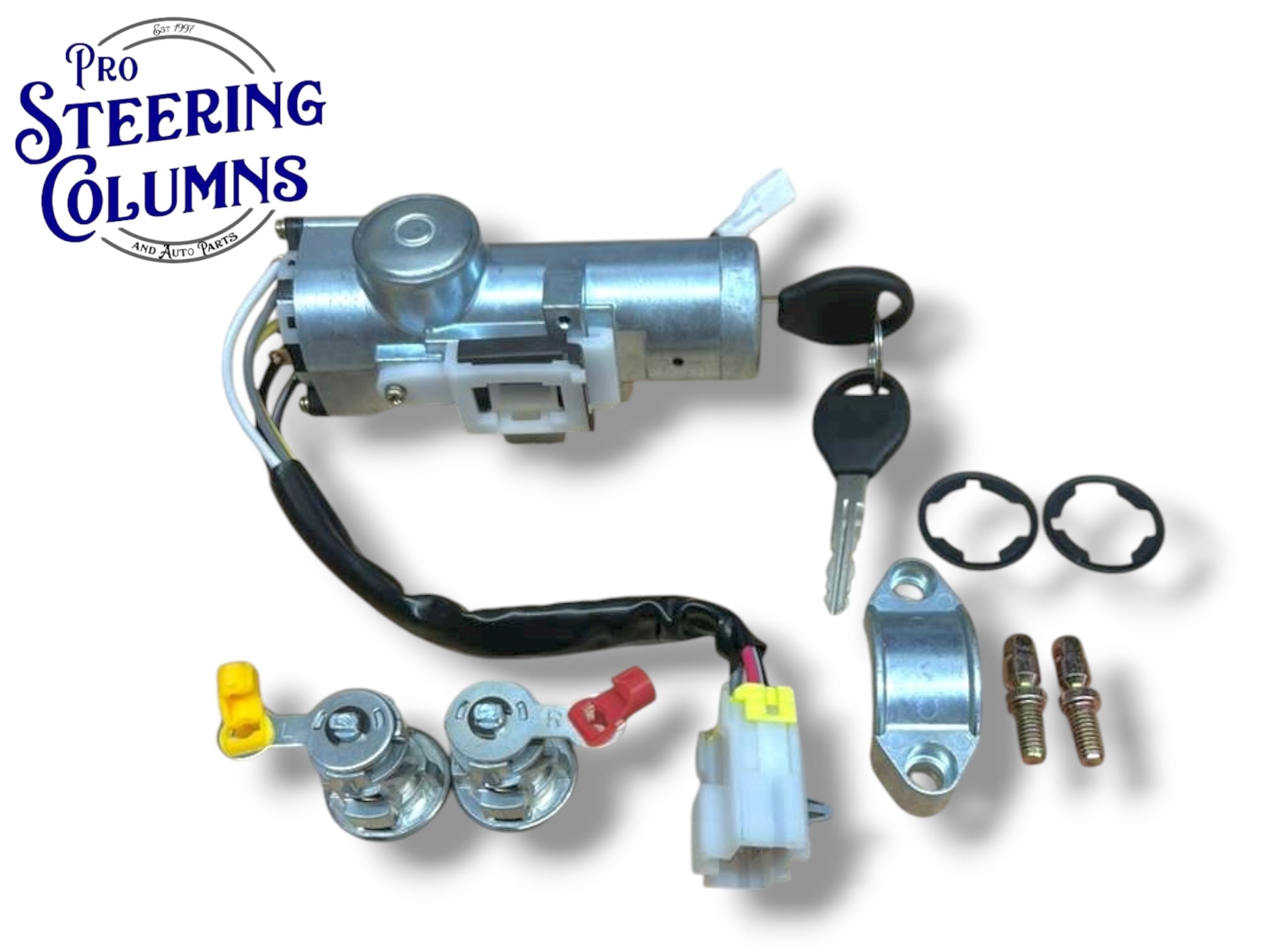 ロータリー インターナショナル ピンのみ　k14 k9 silver 99-04 Nissan Frontier Xterra Ignition & Door Lock Cylinder Set (Keyed