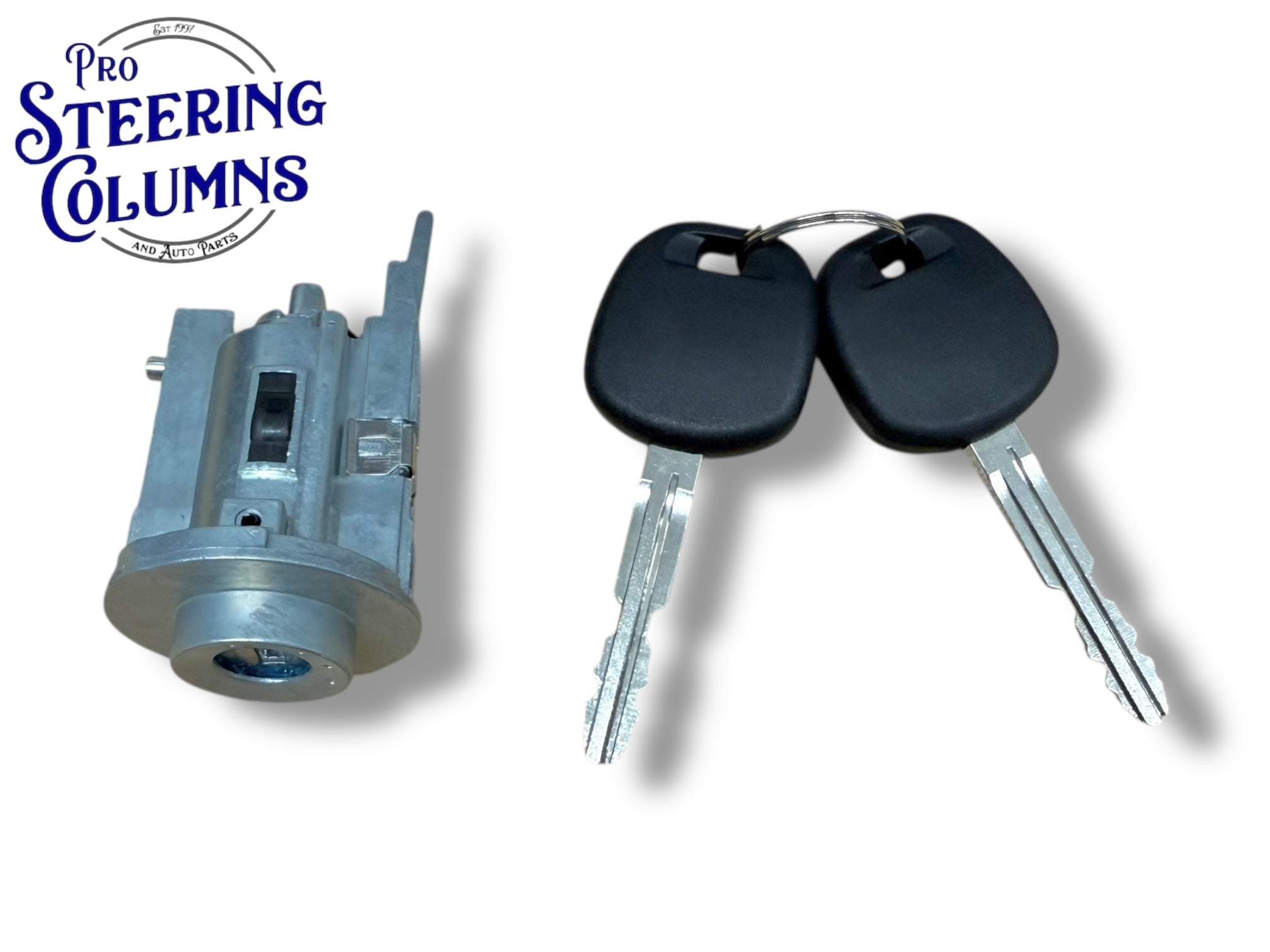 04-07 Toyota Highlander Ignition Lock Cylinder With 2 Chip Keys New