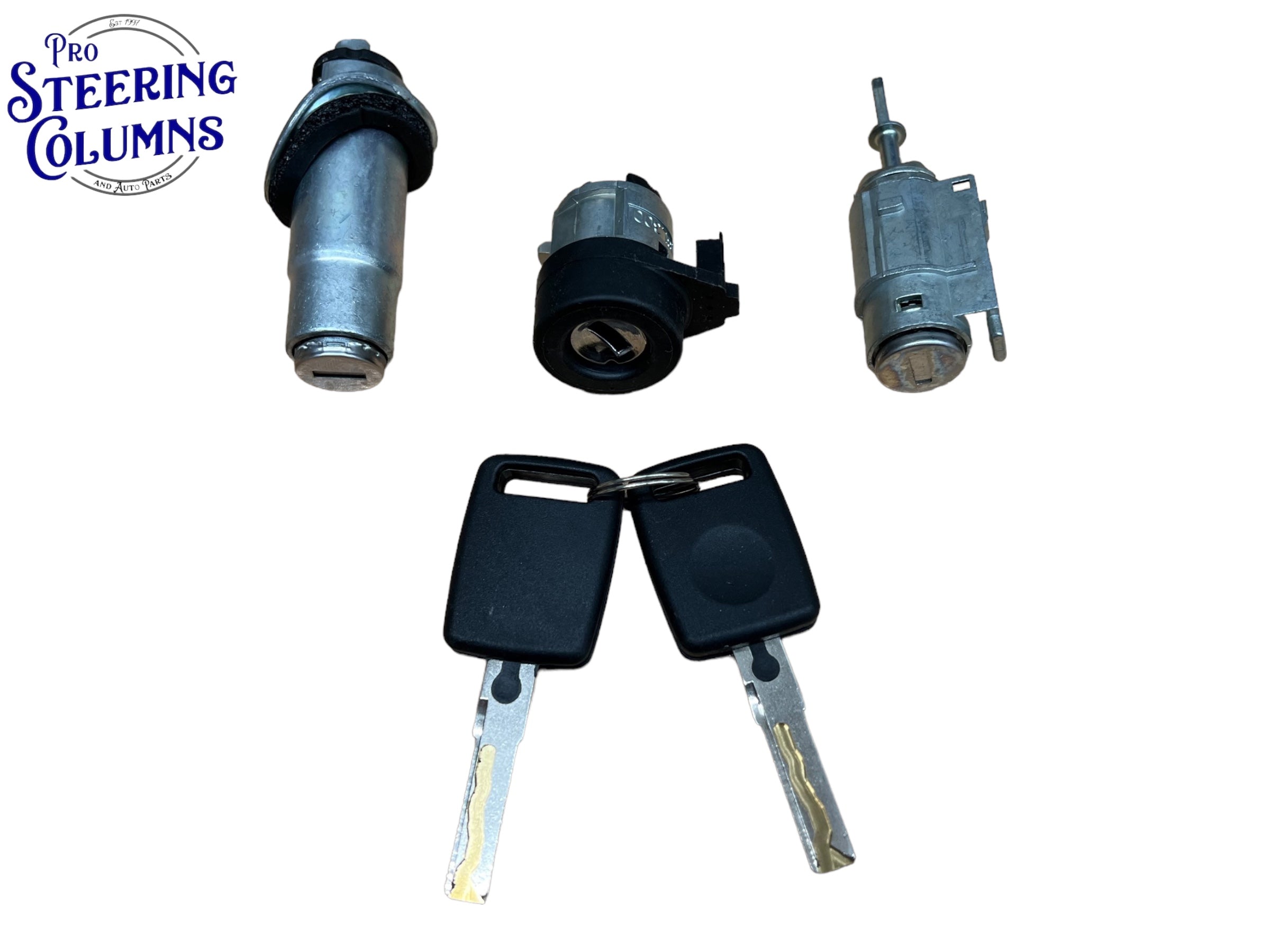 1998-2004 A6 Ignition Door & Trunk Lock Cylinder Set 2 Keys New