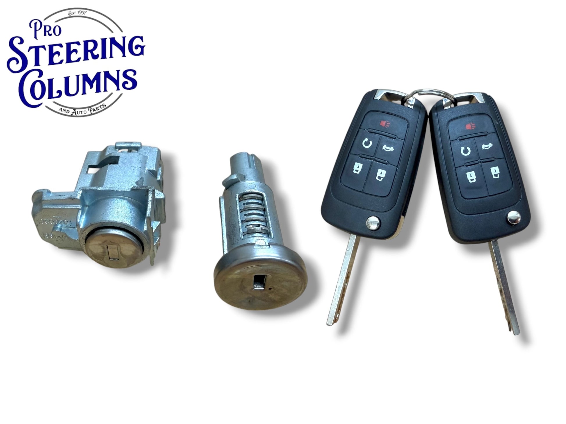 10-16 GM Camaro Cruze Ignition & Door Lock Cylinder Set With 5-Button Remotes (Keyed Alike)