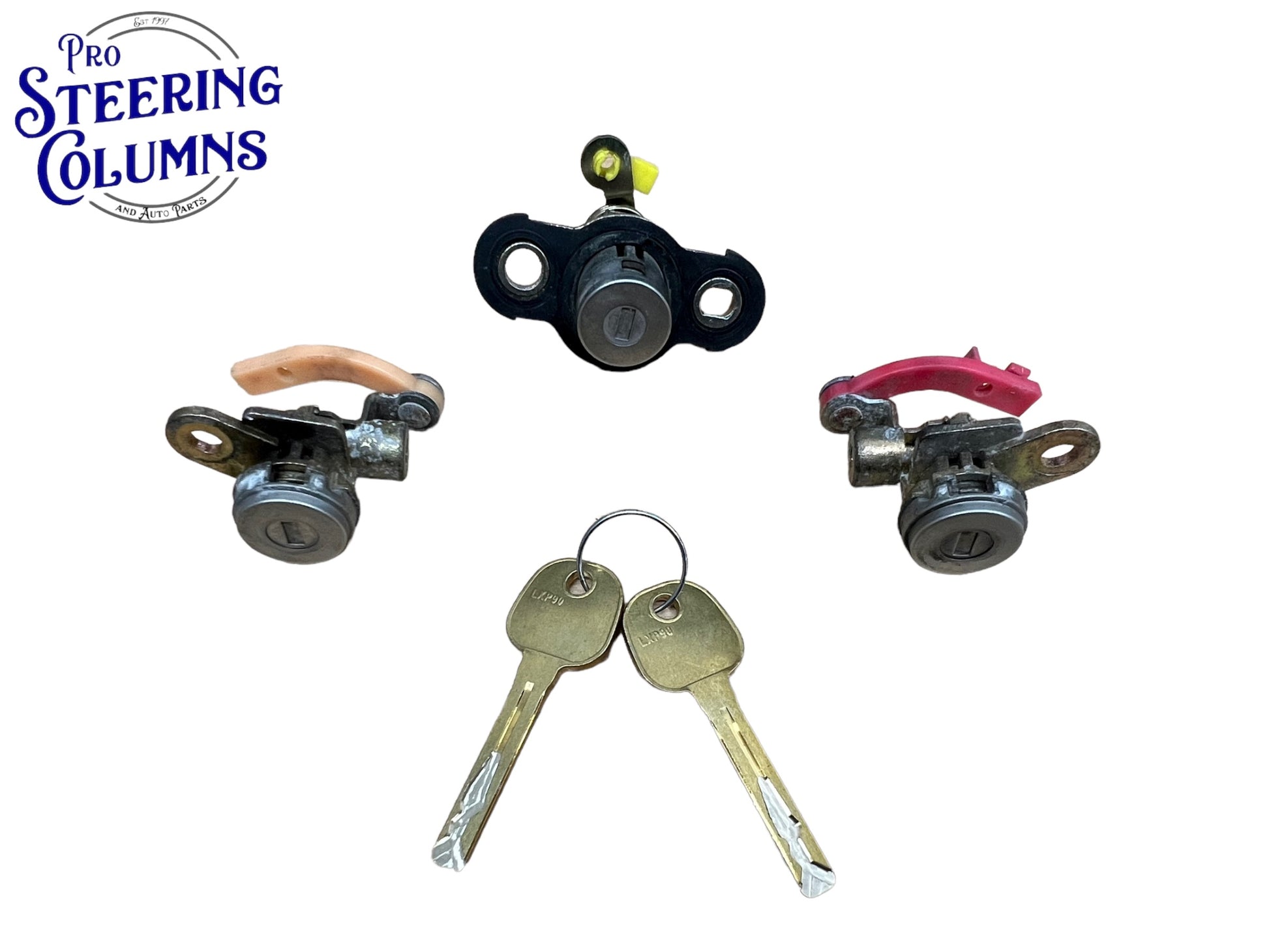 1999-2003 RX300 Driver Passenger & Trunk Door Lock Cylinder Set 2 Keys Used OEM