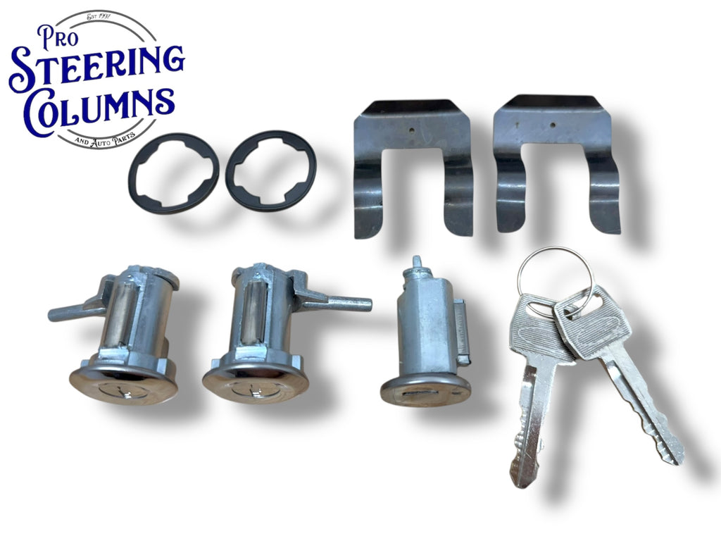 1967-1972 Ford F-100 F-250 F-350 Ignition & Door Lock Cylinder Set New (Keyed Alike)