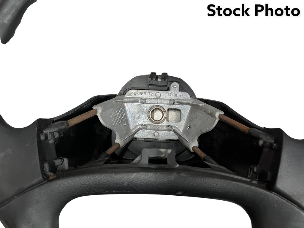 1992-1997 F-150 F-250 F-350 Bronco Steering Wheel Black Rubber Used OEM