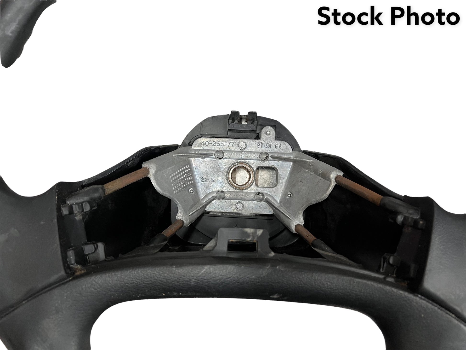 1992-1997 F-150 F-250 F-350 Bronco Steering Wheel Black Rubber Used OEM