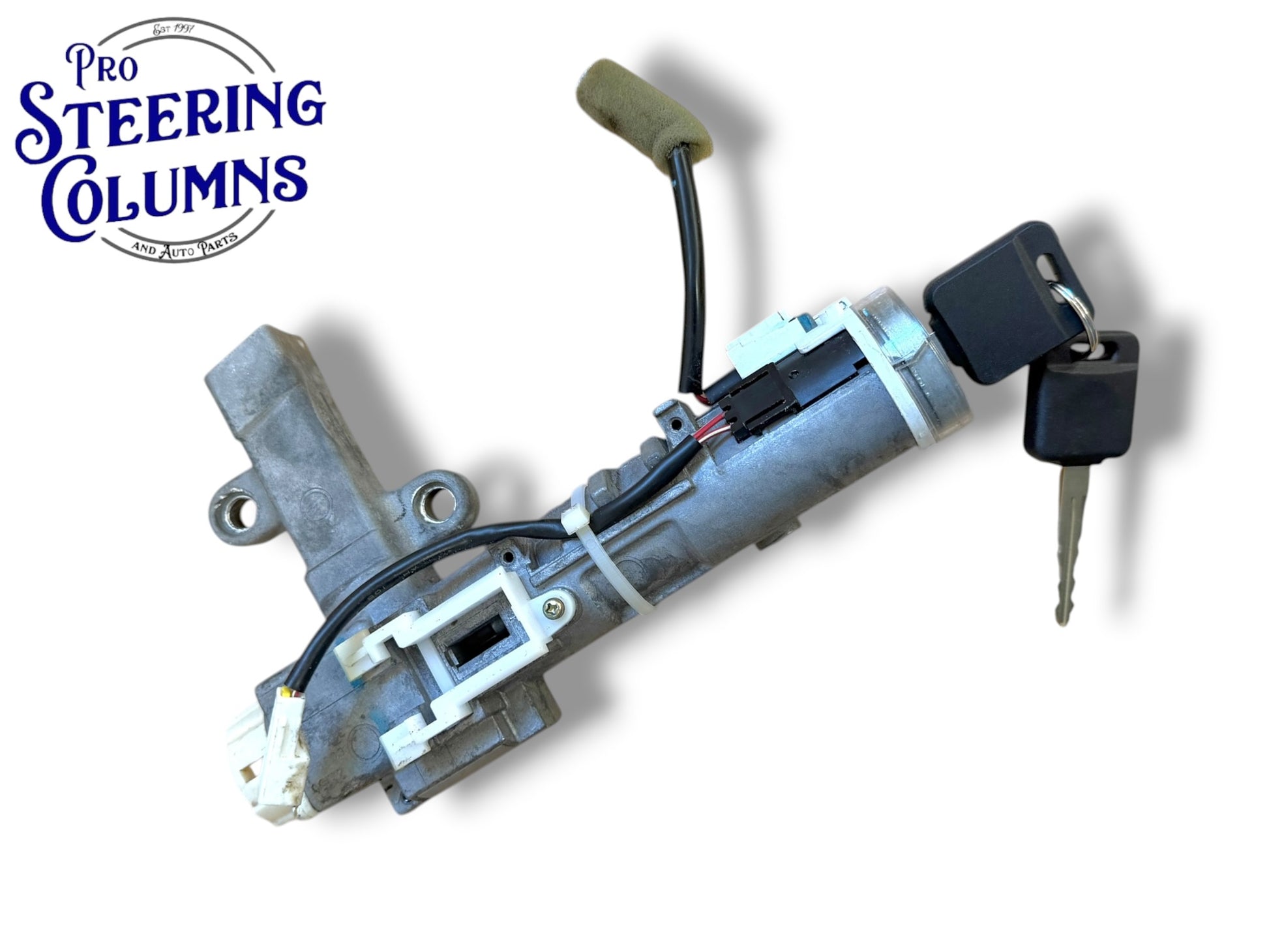 04-19 Nissan Ignition Lock Cylinder Assembly With 2 Chip Keys / Automatic Column Shift (Used OEM)