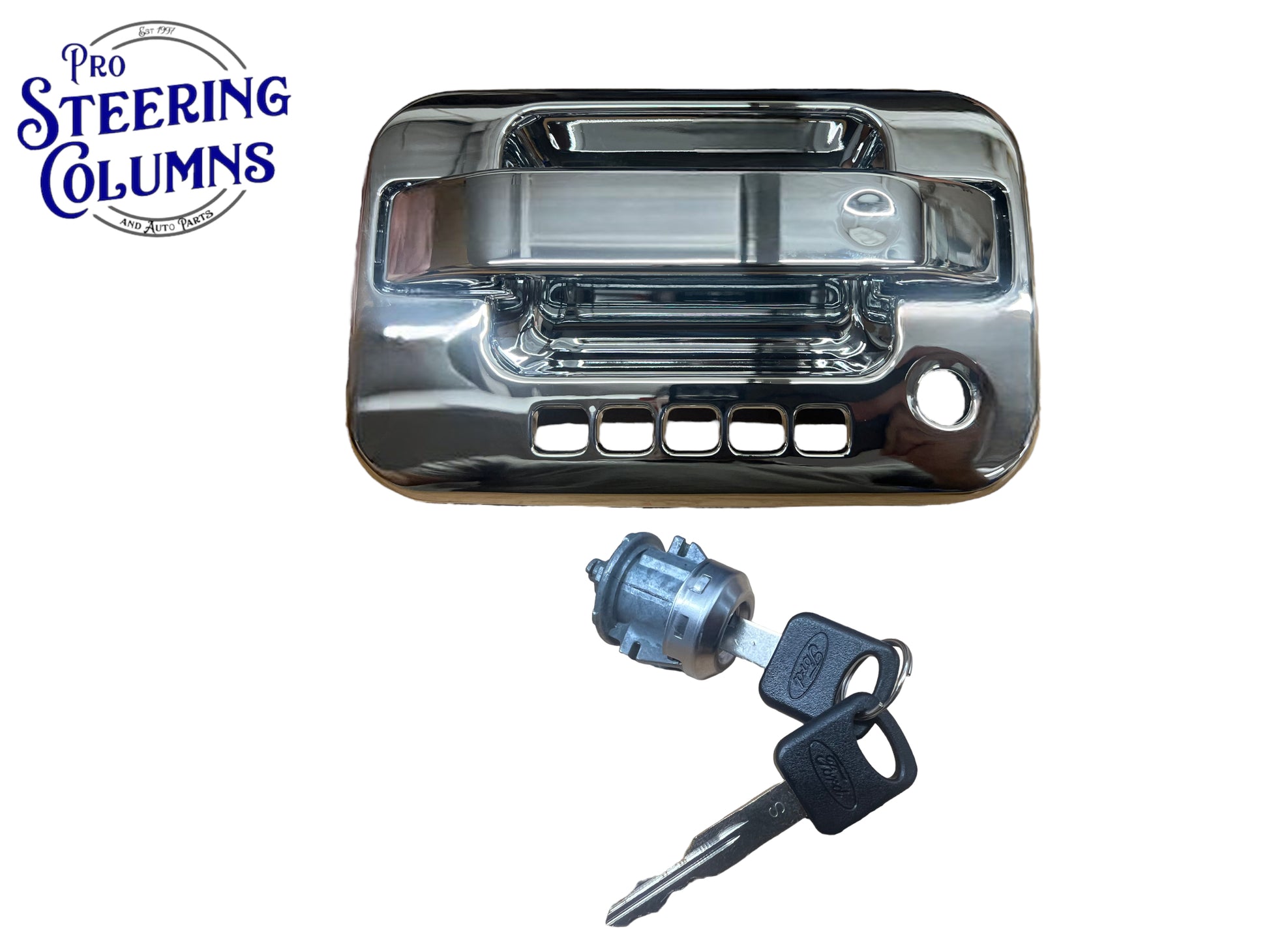 2004-2014 F-150 Exterior Front Left Chrome Door Handle & Lock Cylinder Repair Kit