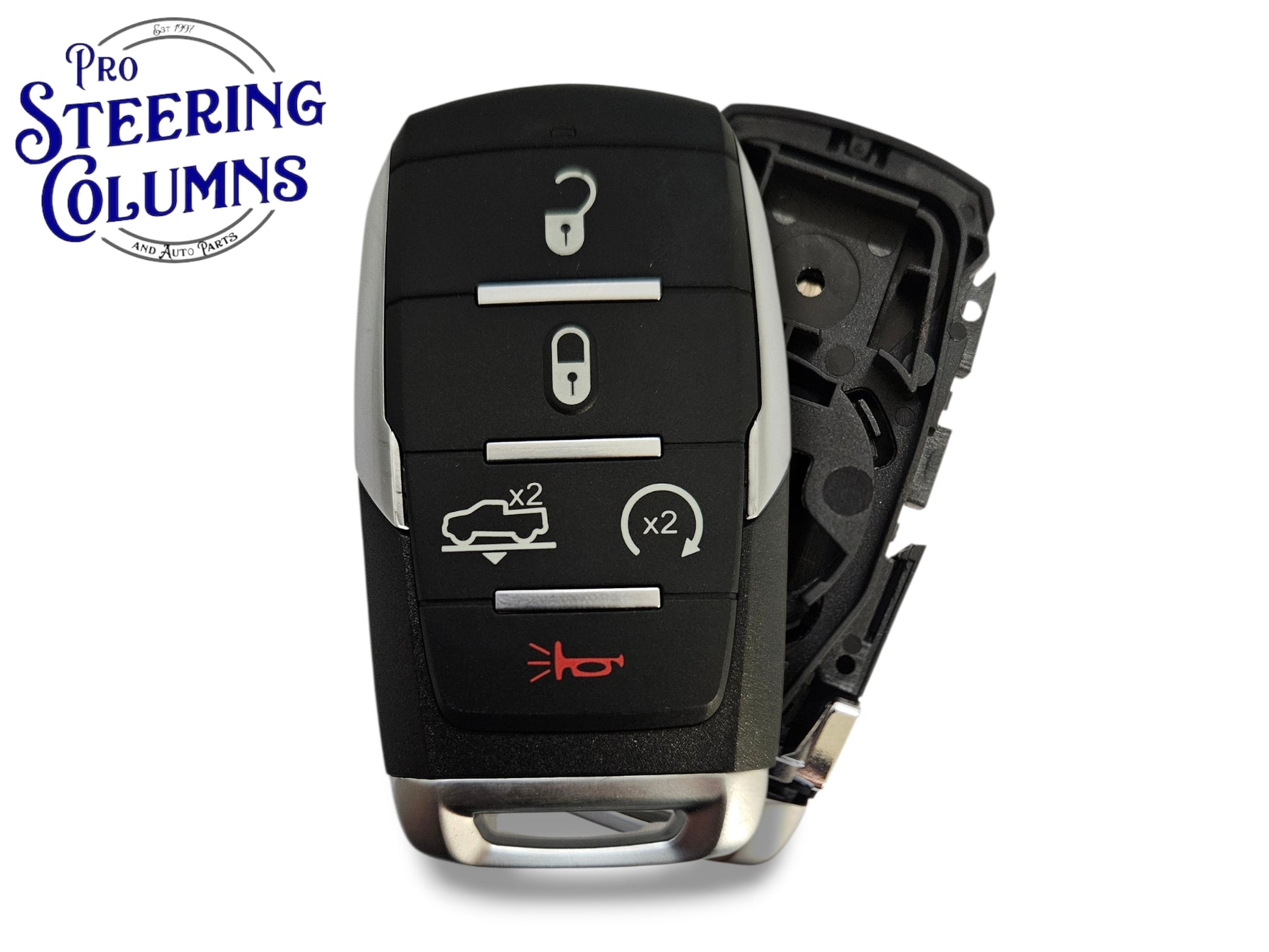 19-24 Ram 1500 Smart Key SHELL 5-Button PN: 68291690AD / OHT-4882056 (Aftermarket)