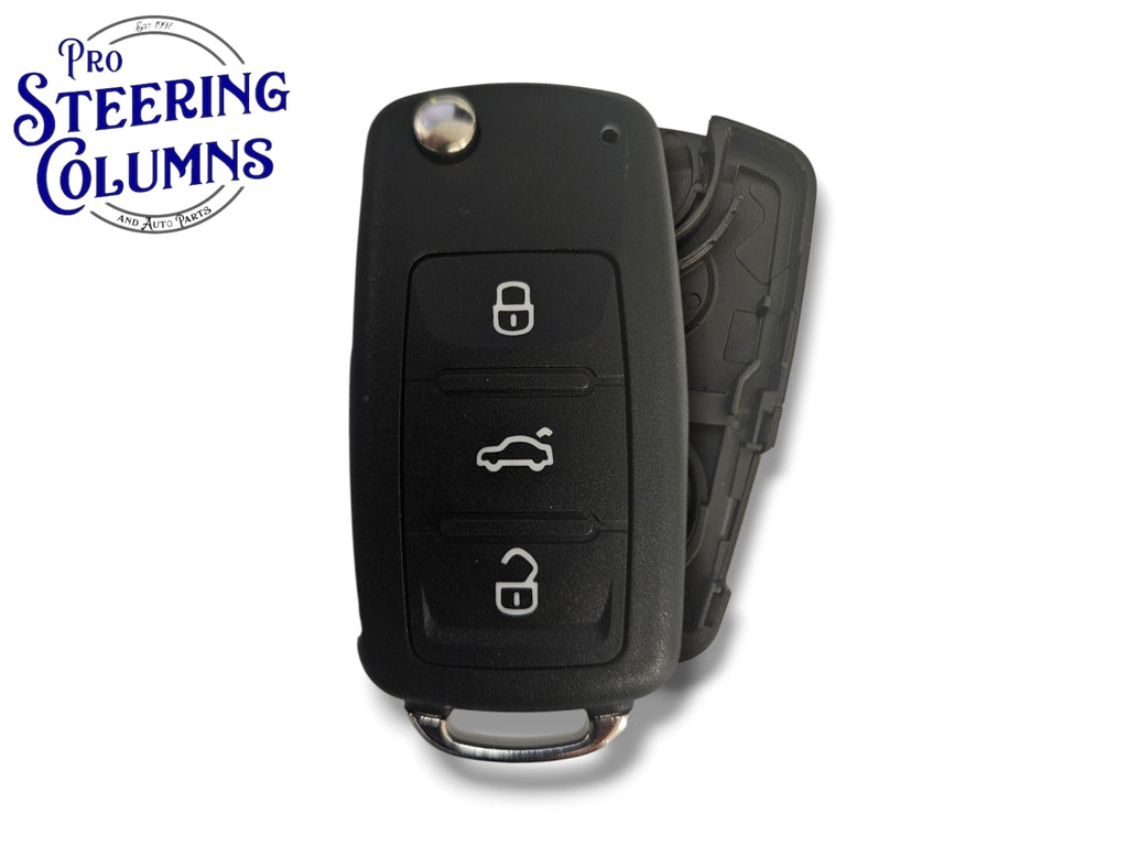 11-16 Volkswagen Flip Key SHELL 4-Button / Pin Hole / PN: 5K0837202R / NBG010180T (Aftermarket)
