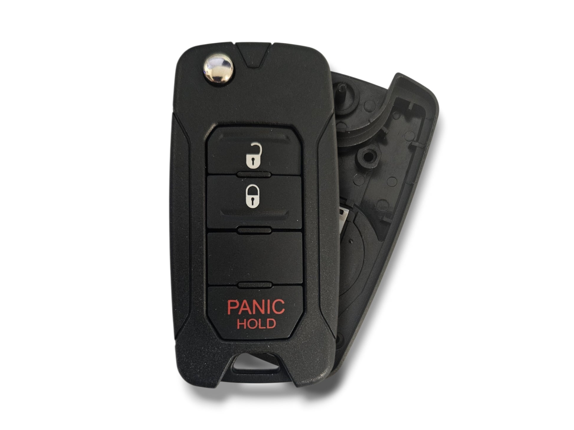 15-19 Jeep Fiat Renegade Flip Key SHELL 3-Button PN: 65YK41LXHAA / 2ADFTFI5AM433TX (Aftermarket)