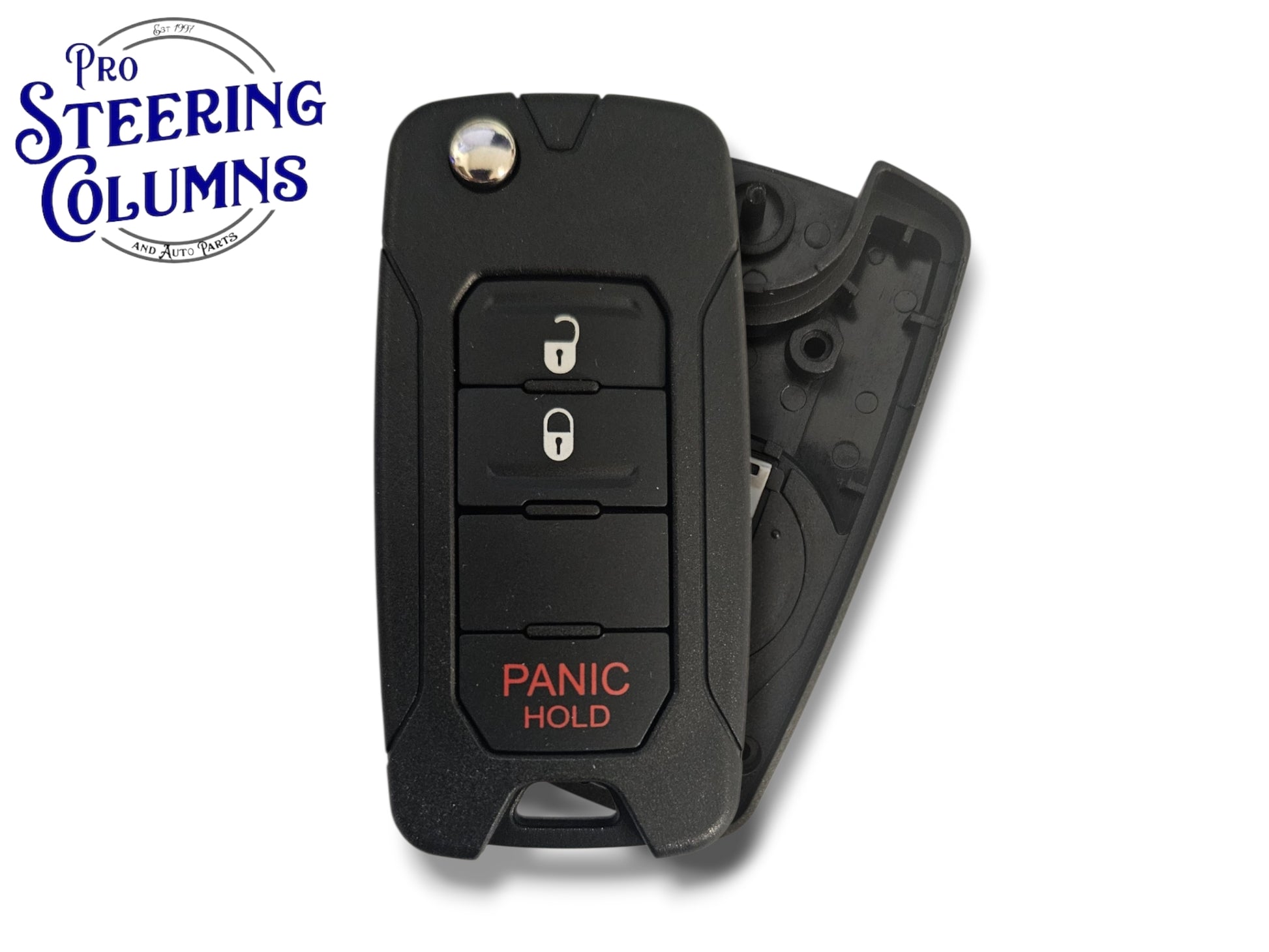 15-19 Jeep Fiat Renegade Flip Key SHELL 3-Button PN: 65YK41LXHAA / 2ADFTFI5AM433TX (Aftermarket)