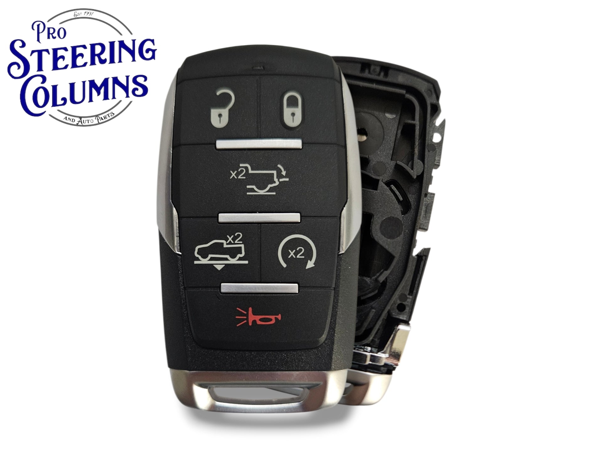 19-24 Ram 1500 Smart Key SHELL 6-Button PN: 68291692AD / OHT-4882056 (Aftermarket)
