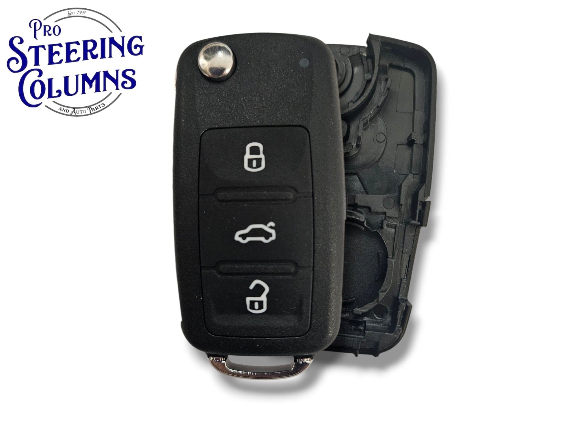 11-16 Volkswagen Flip Key SHELL 4-Button / Screw Hole / PN: 5K0837202R / NBG010180T (Aftermarket)