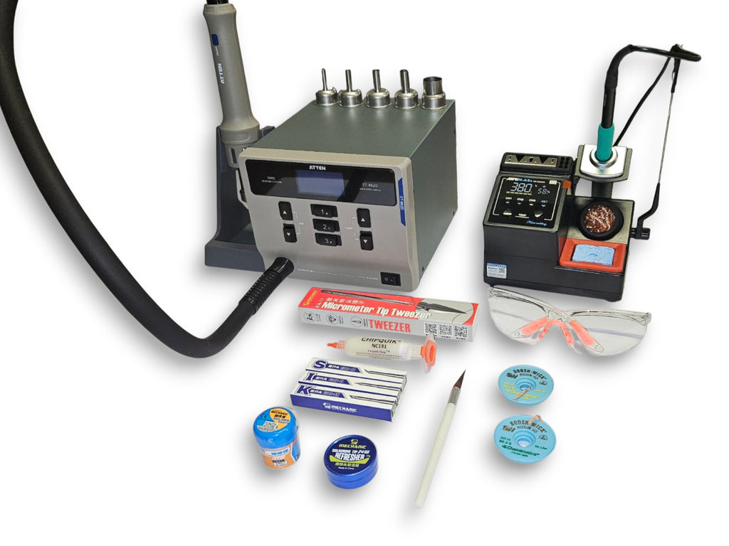 Professional Basic Soldering Kit + Hot Air Gun