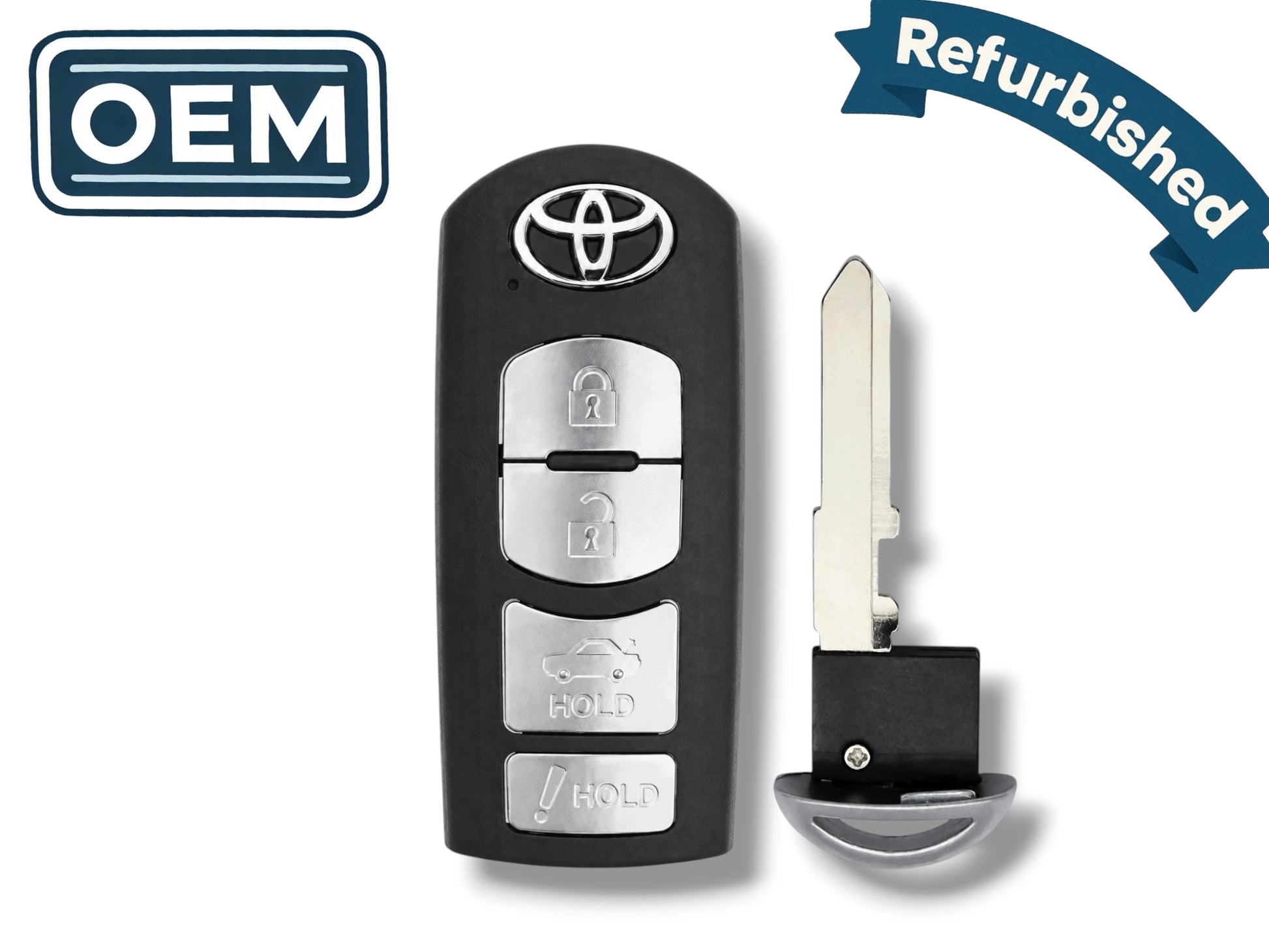 17-20 Toyota Yaris IA Smart Key 5-Button PN: 89904-WB001 / WAZSKE13D01 (OEM Refurb)