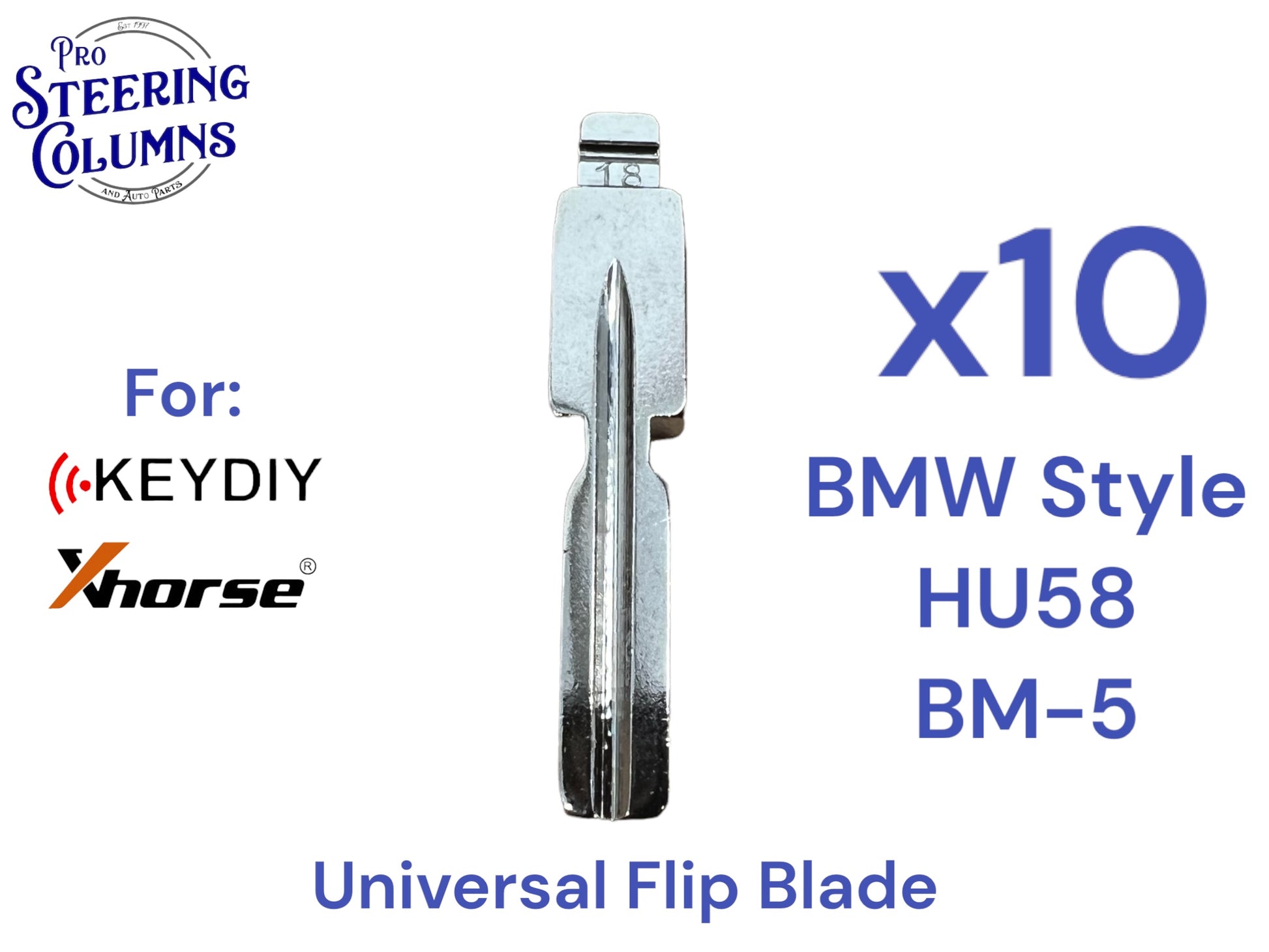 10x Xhorse Keydiy Universal Flip Key Remote Key Blades BMW HU58