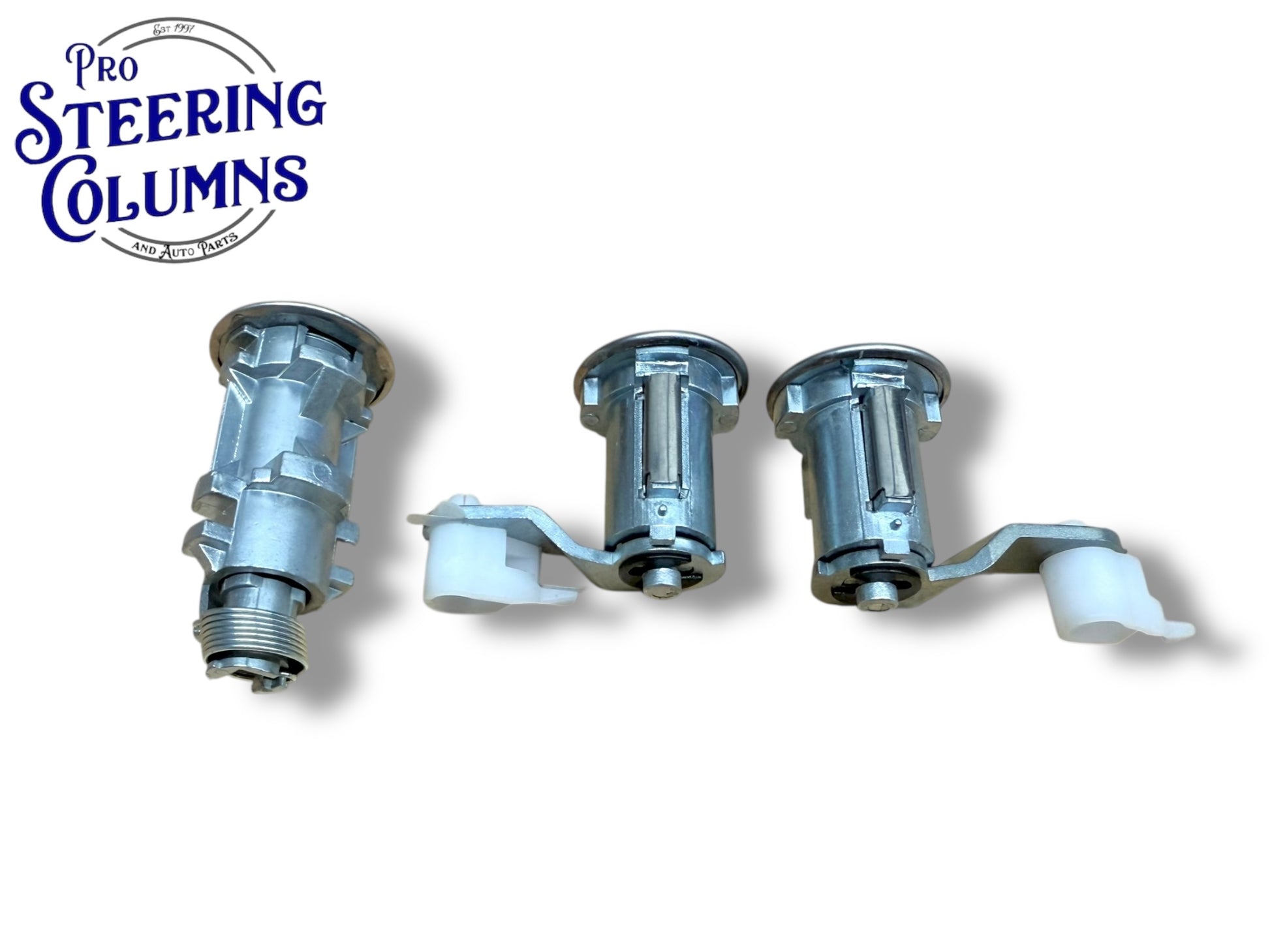 81-93 Ford Mustang Door & Trunk Lock Cylinder Chrome Set New (Keyed Alike)