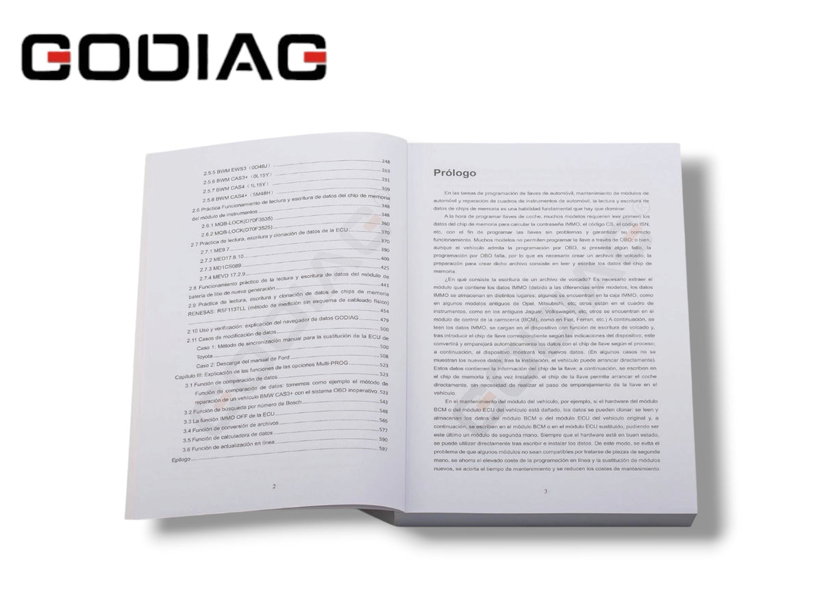 Godiag - Xhorse Multi-Prog Mastering Book – Automotive ECU / TCU / Programming Guide (Spanish)