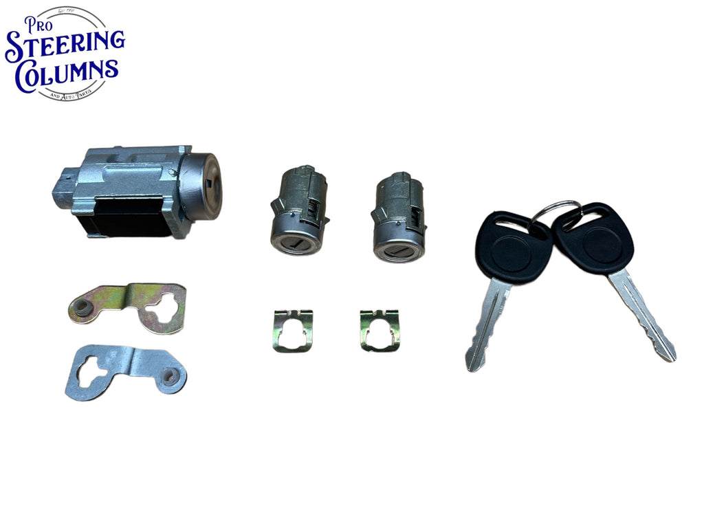 1997 & Up Impala Malibu Monte Carlo Ignition & Door Lock Cylinder Set 2 Keys New