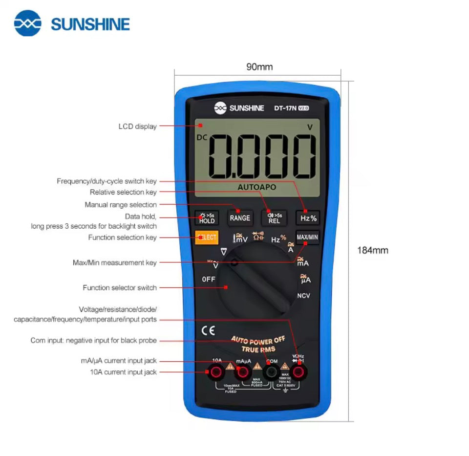 Sunshine -DT-17N Fully Automatic Digital Multimeter