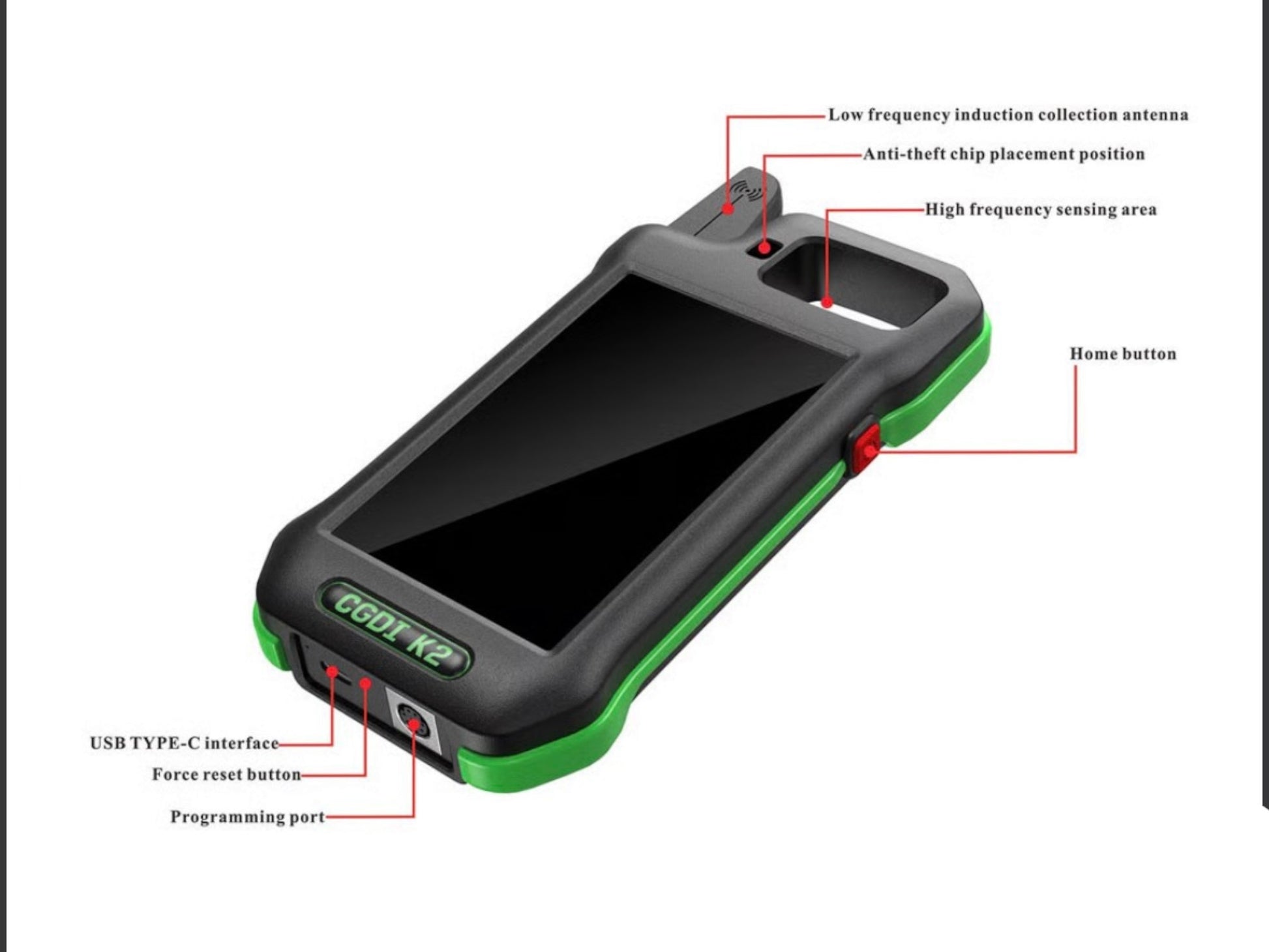 CGDI - K2 - WiFi Multifunction Remote Generator Smart Locksmith Key Tool - Clones 96-Bit ID48 Chips