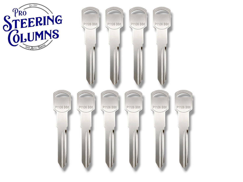 B86 / P1106 - GM Metal Key Blank (Aftermarket) (50 Pack)