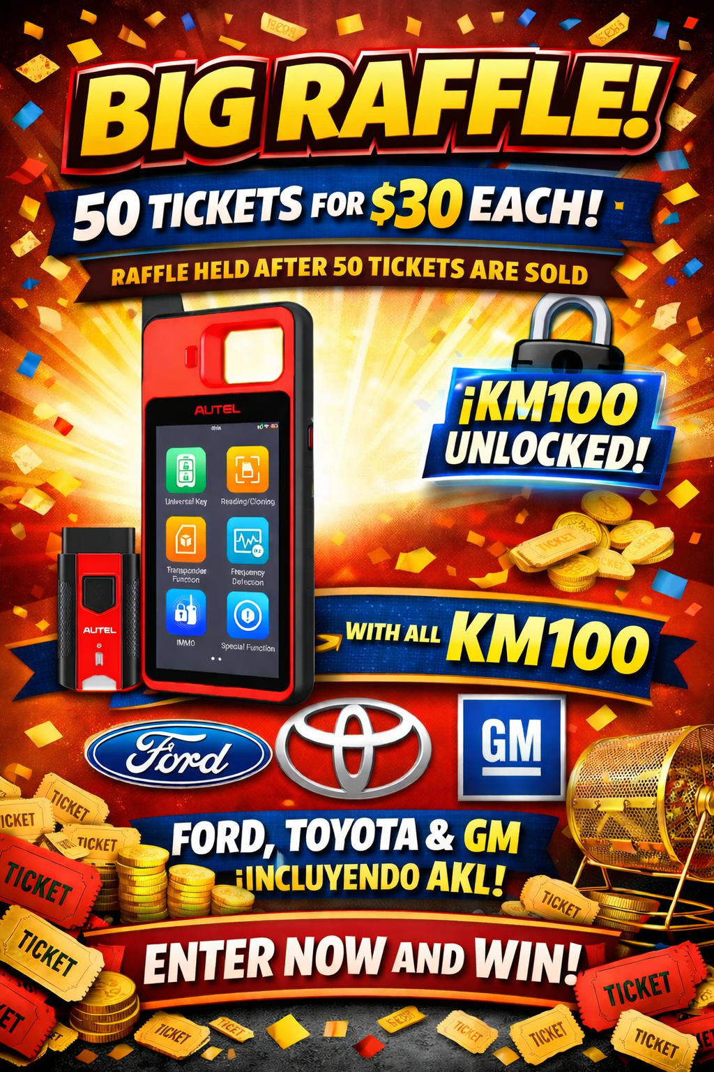 RAFFLE FOR KM100 UNLOCKED VERSION