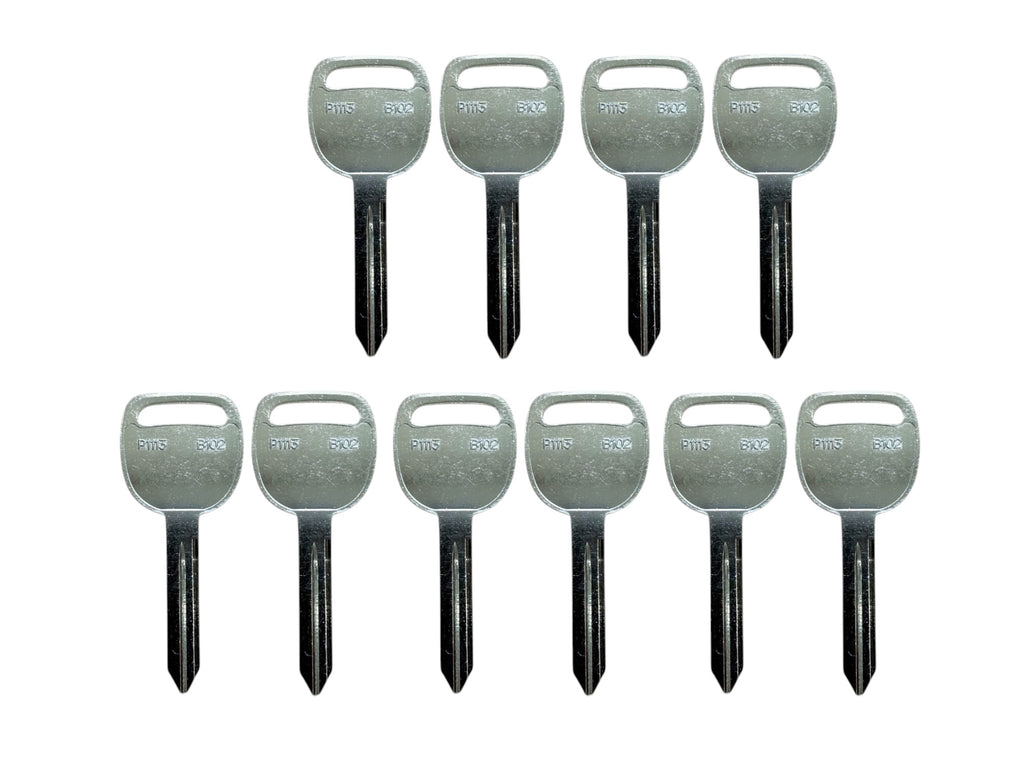 B102 / P1113 - Metal Key Blank for GM (10 Pack) (Aftermarket)