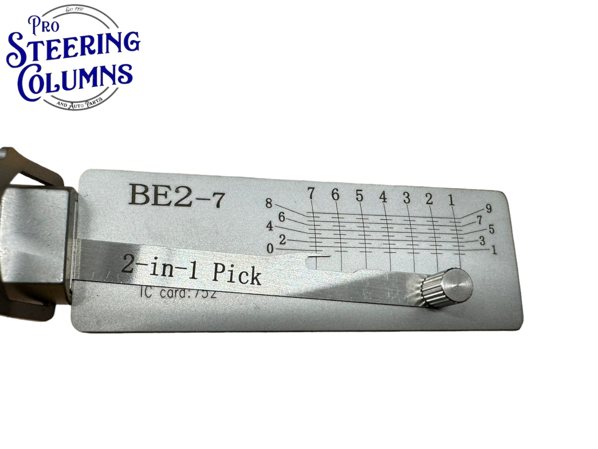 Original Lishi 2 in 1 BE2 7 Pin Best A Pick & Decoder Genuine New