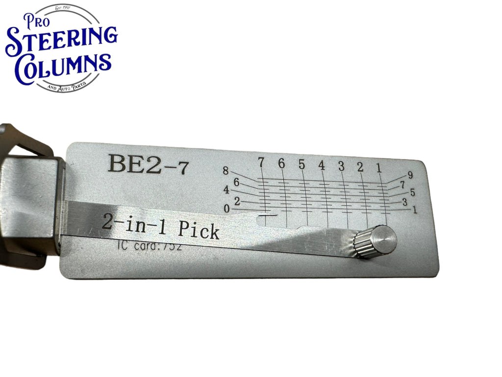 Original Lishi 2 in 1 BE2 7 Pin Best A Pick & Decoder Genuine New