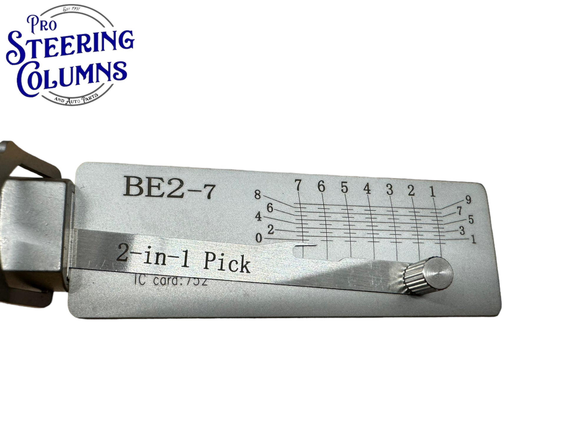Original Lishi 2 in 1 BE2 7 Pin Best A Pick & Decoder Genuine New