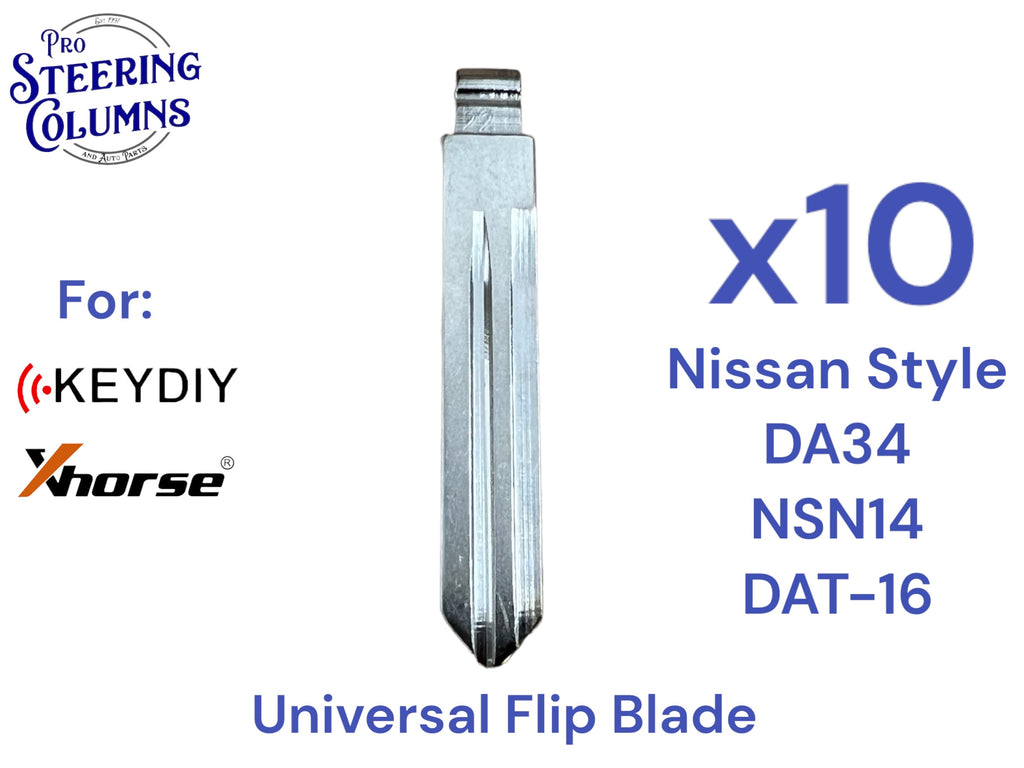 10x Xhorse Keydiy Universal Flip Key Remote Key Blades Nissan DA34 NSN14
