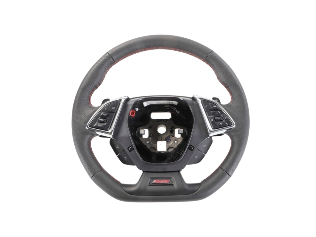 16-23 Chevrolet Camaro SS Jet Black Leather Steering Wheel PN: 87865411 (OEM)