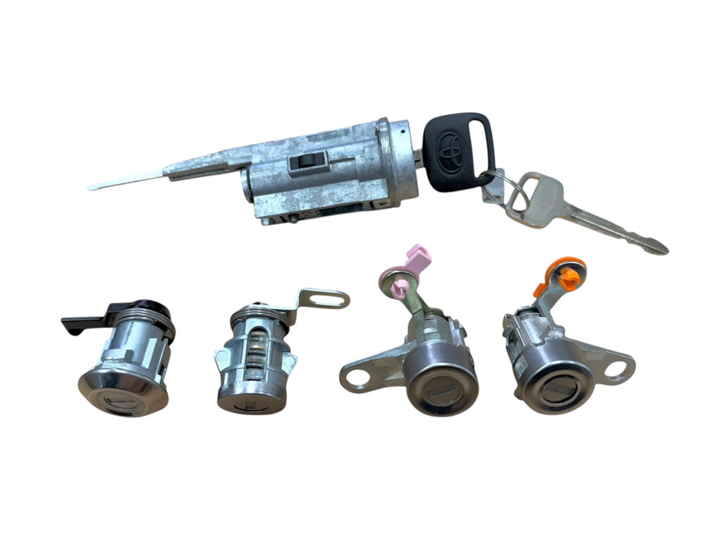 00-06 Toyota Tundra Ignition Door Tailgate & Fuel Lock Cylinder Set 2 Keys (Keyed Alike)