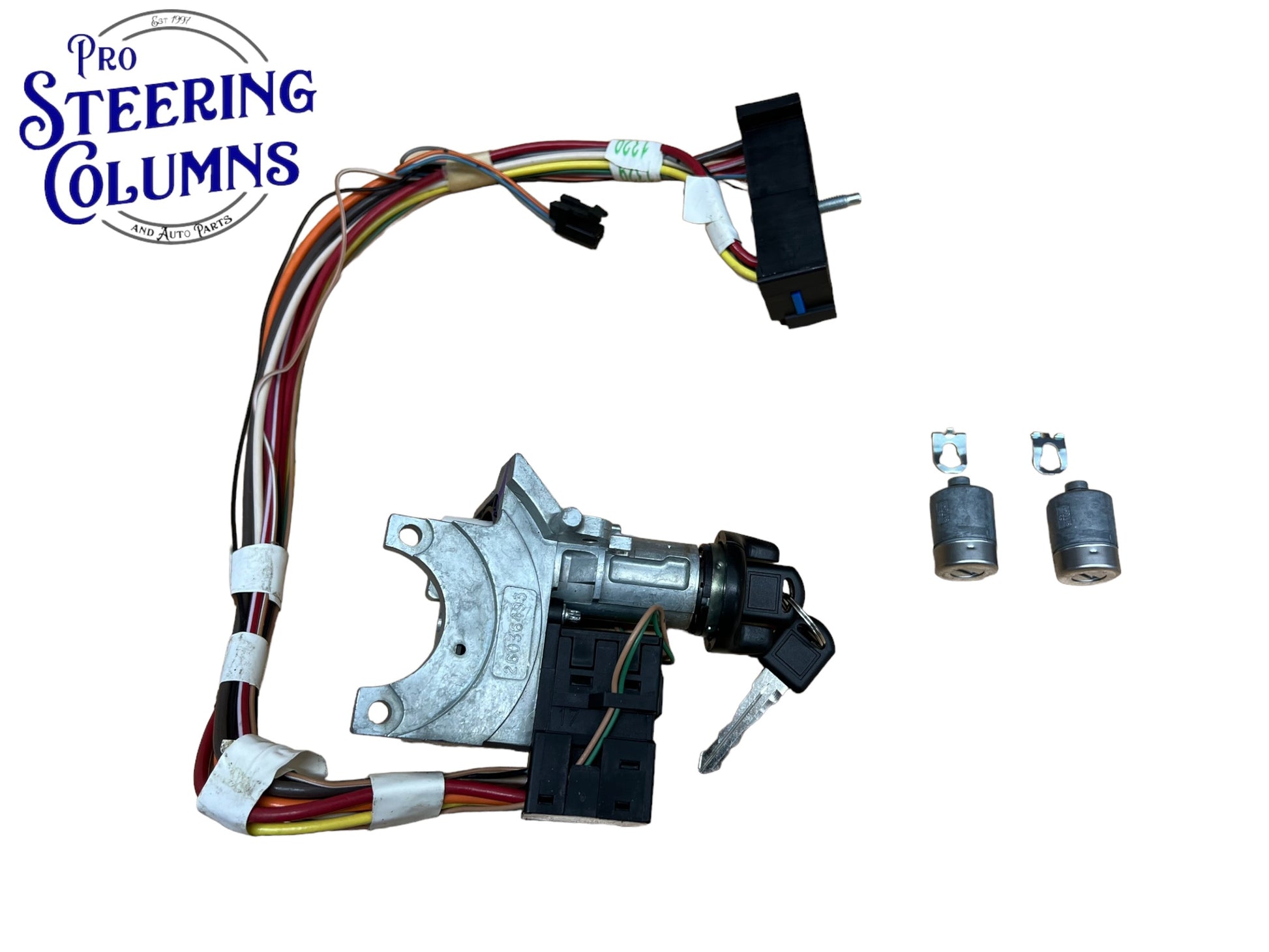 95-97 C1500 K1500 Silverado Tahoe Ignition Lock Assembly & 2 Door Lock Cylinder Set 2 Keys Matched New