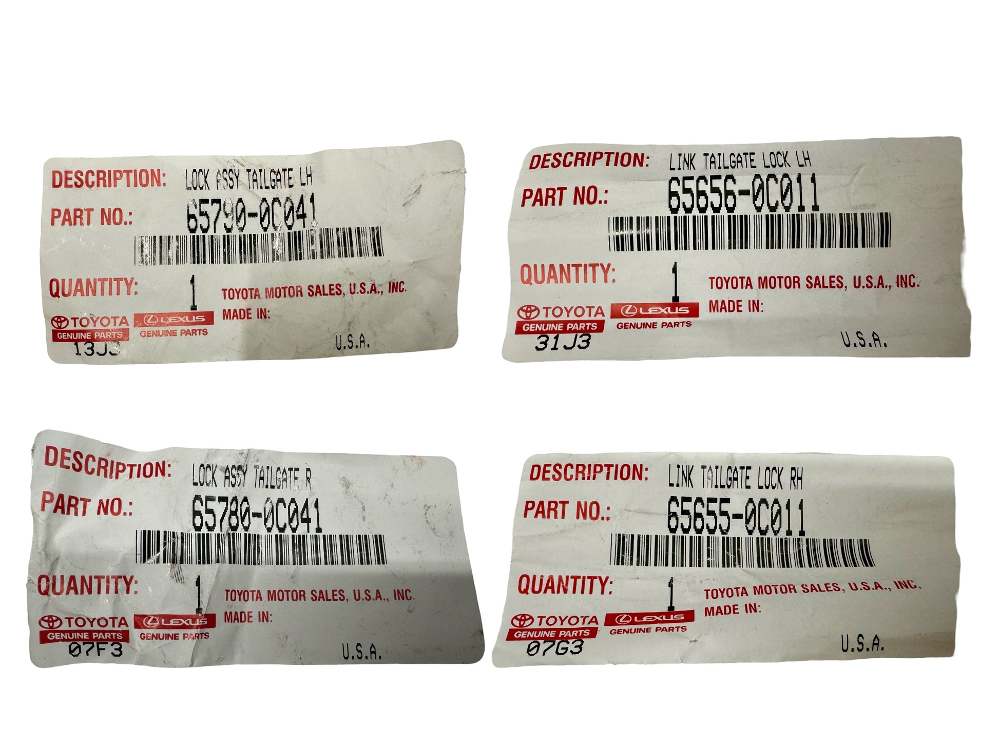 2007-2013 Toyota Tundra Tailgate Repair Kit Without Camera New