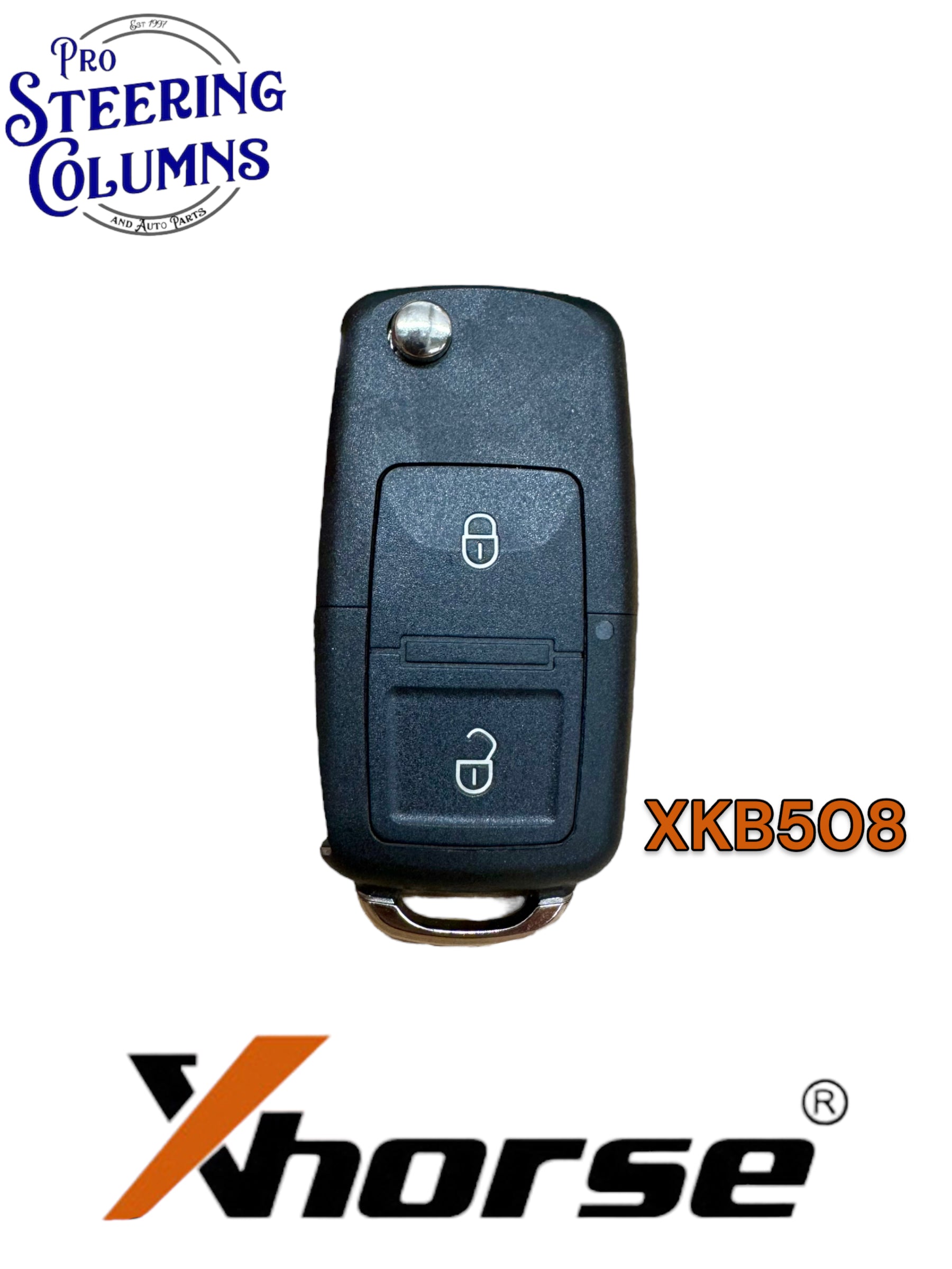 Xhorse Universal Flip Key Remote VW Style 2 Button Wired New XKB508EN