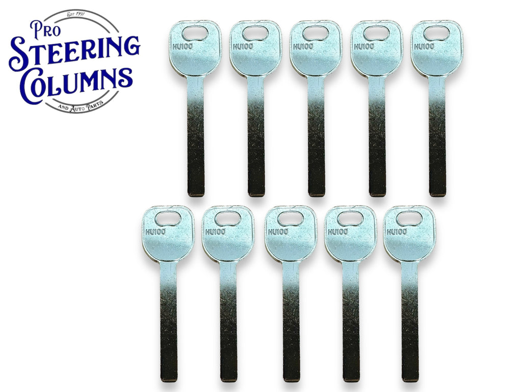 HU100 GM Chevrolet Buick GMC Metal Service Key Blank New (10 Pack)
