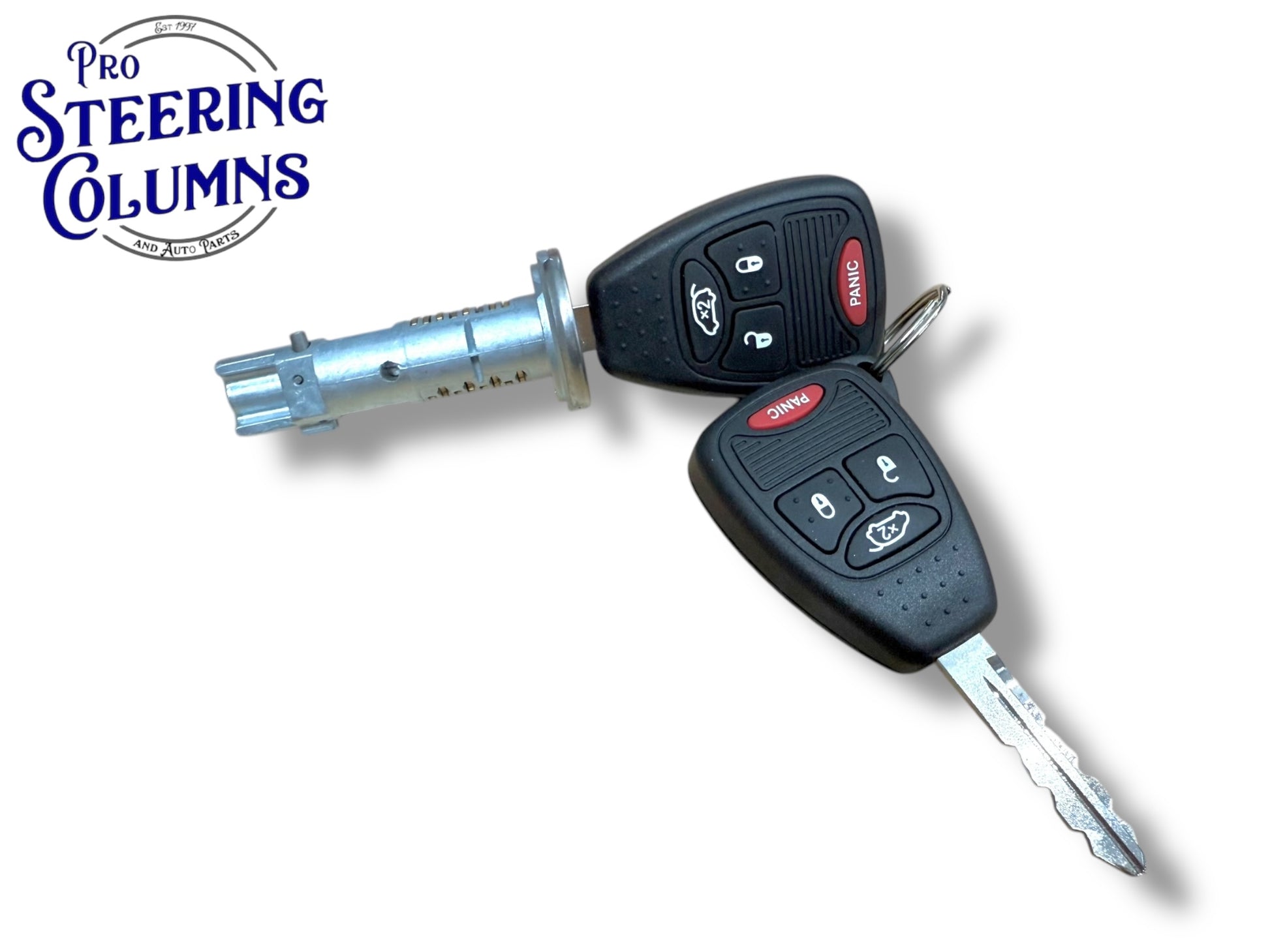 06-17 Avenger Caliber Liberty Ignition Lock Cylinder 2 Remote Keys 4-Button New 5179511AA