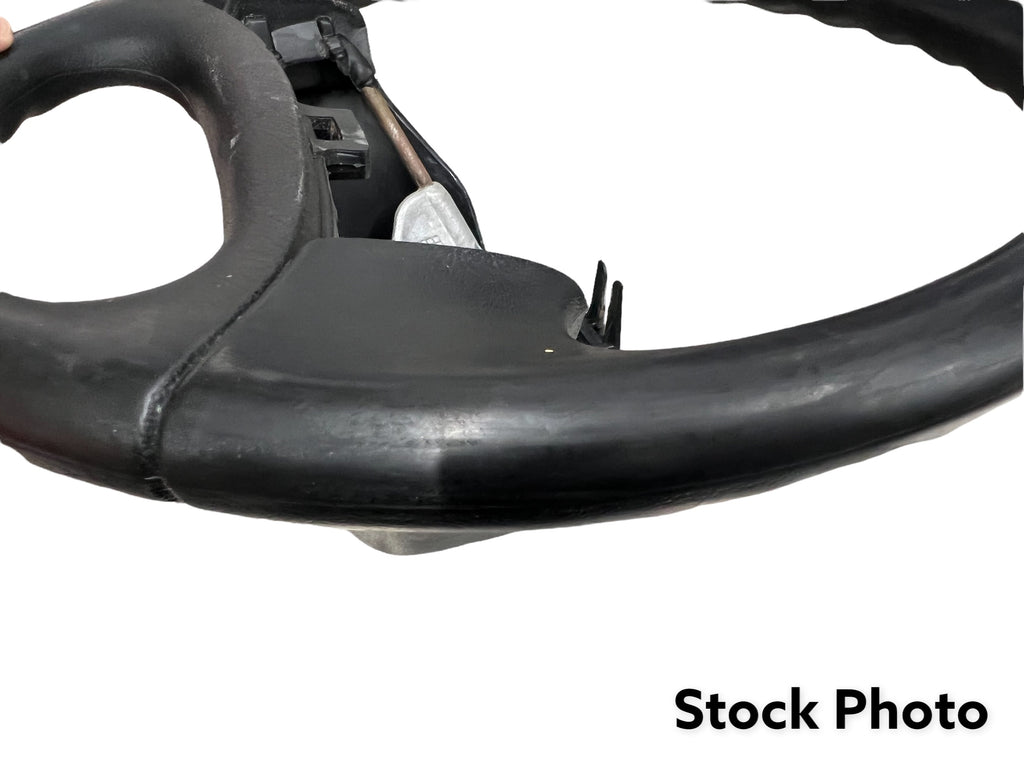 1992-1997 F-150 F-250 F-350 Bronco Steering Wheel Black Rubber Used OEM
