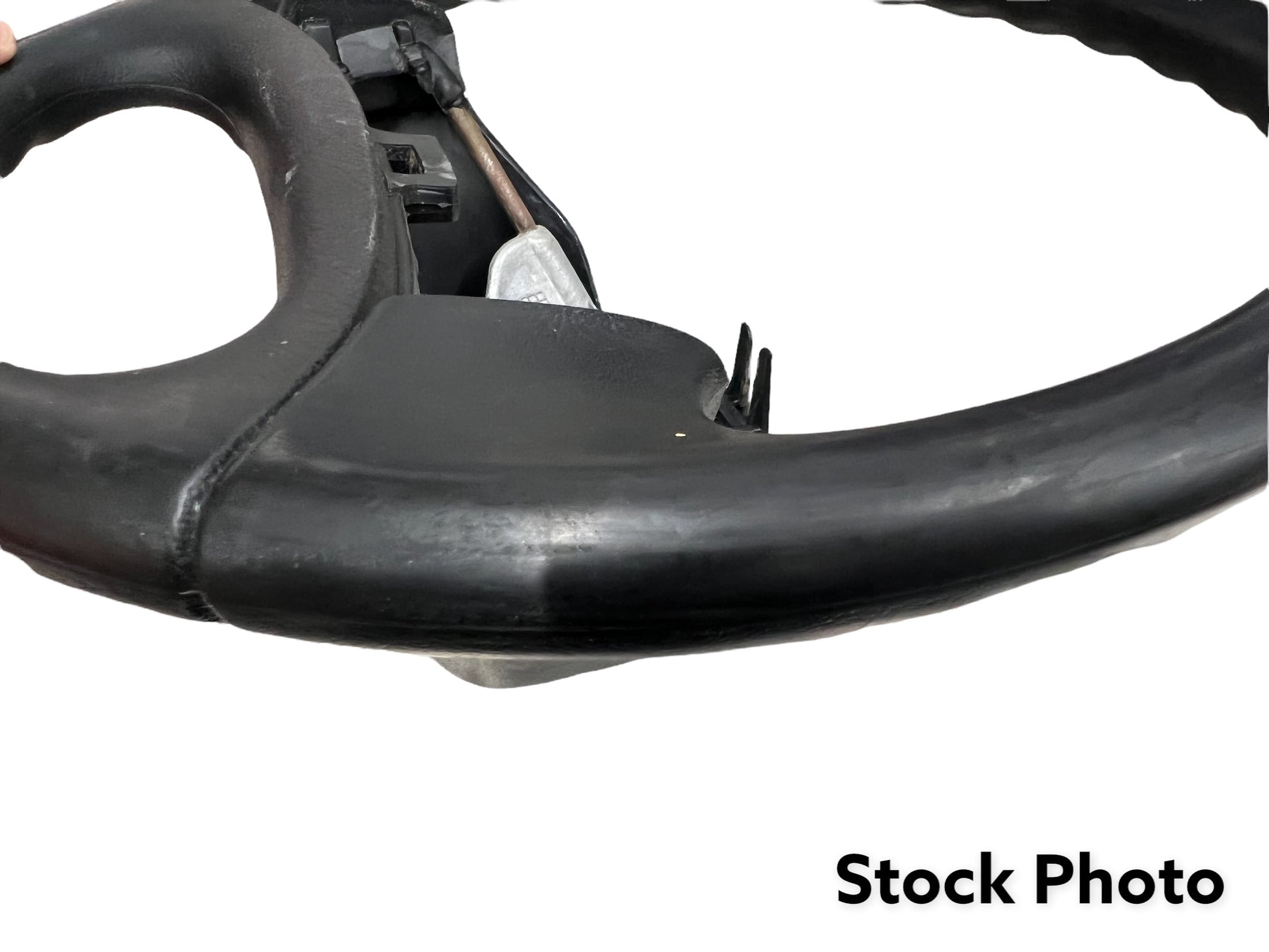 1992-1997 F-150 F-250 F-350 Bronco Steering Wheel Black Rubber Used OEM