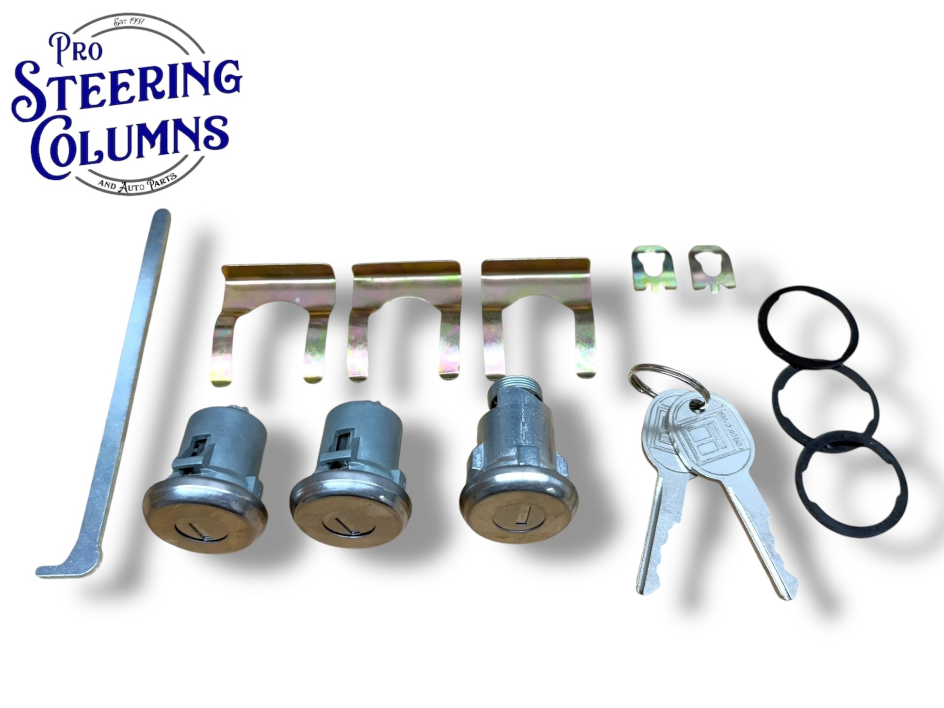 1956 & Up GM Door & Trunk Lock Cylinder Set Keyed Alike New 12502669