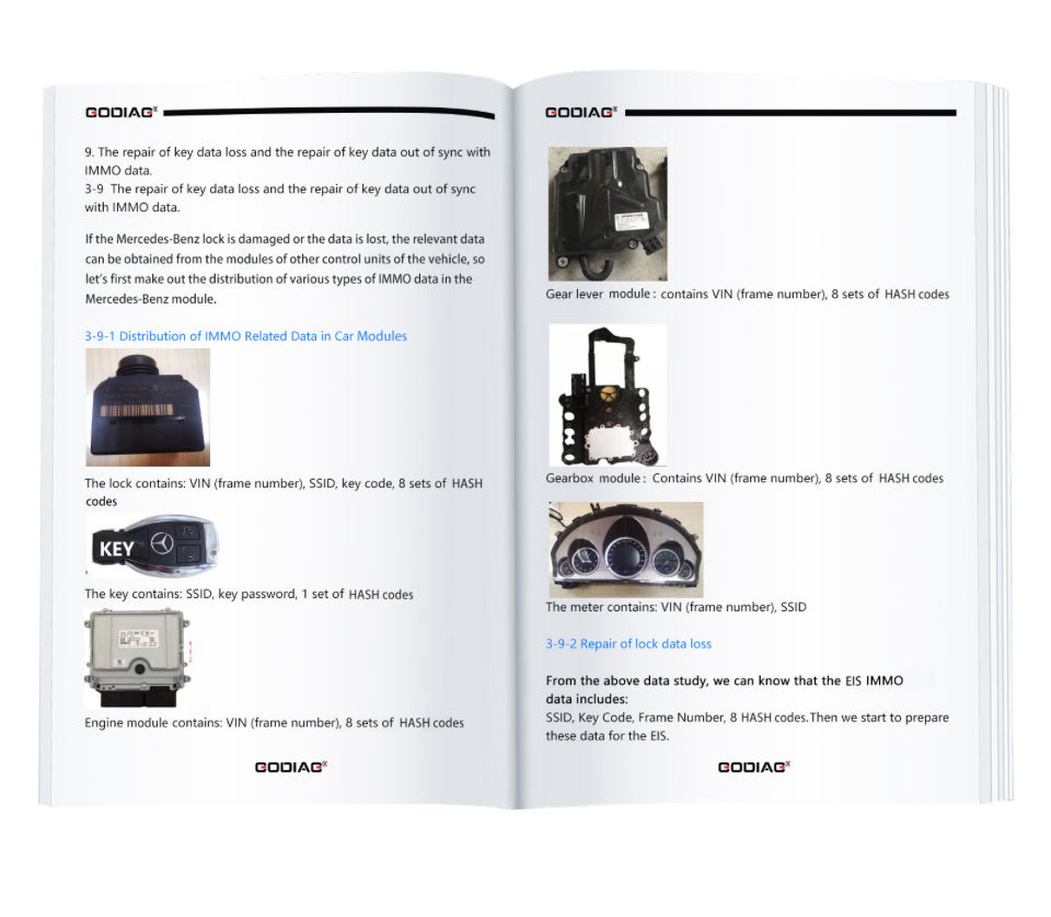 Godiag - Key Tool Plus Practical Instruction 1 & 2 Two Books for Locksmith and Vehicle Maintenance Engineer