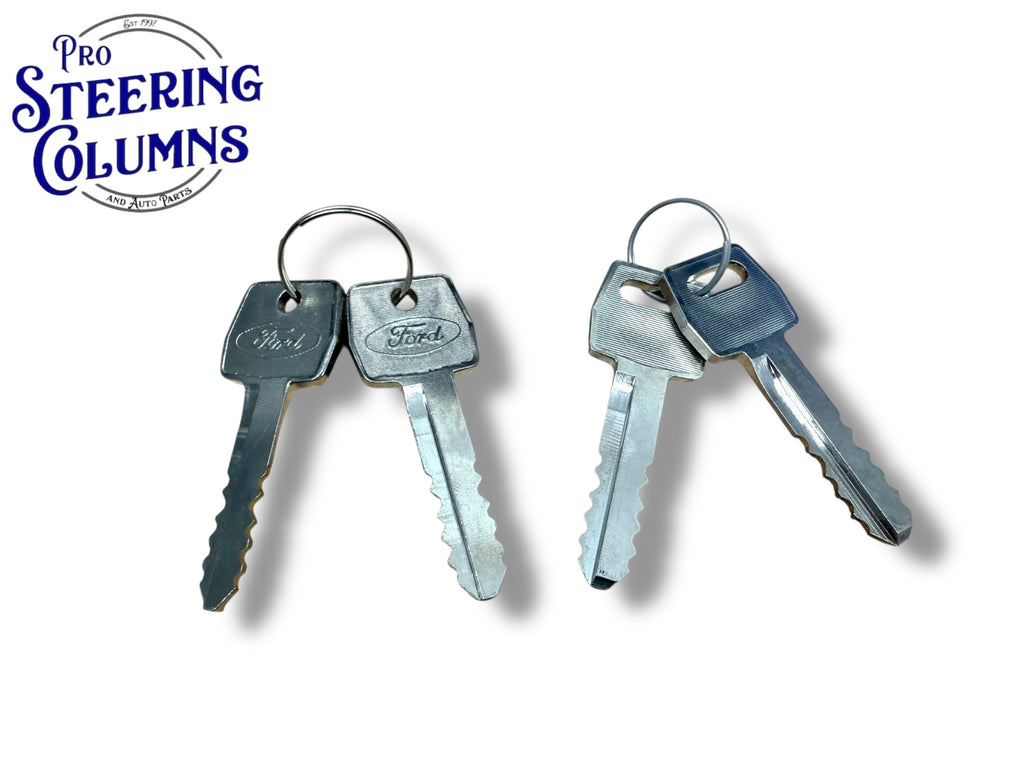 76-79 Ford Mustang Cougar Ignition & Door Lock Cylinder Set Ford Logo Keys (Keyed Alike)
