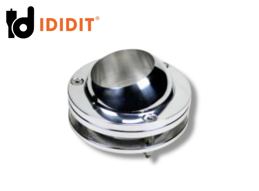 Ididit - 2" Steering Column Floor Lower Mount Swivel Ball Polished 2401500040