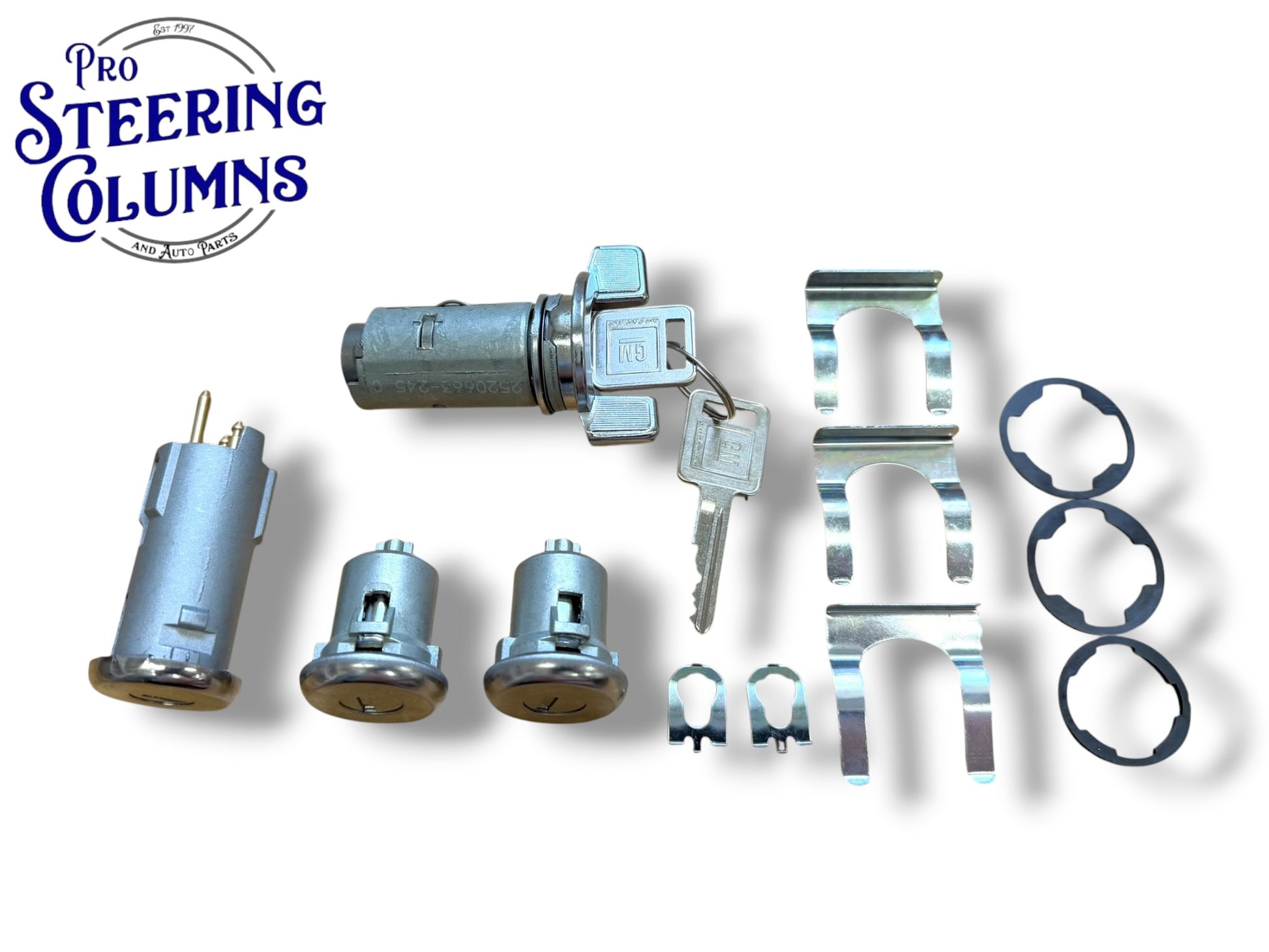 78-91 GM K5 Blazer Suburban Ignition Door & Electric Tailgate Lock Cylinder Set (Keyed Alike)