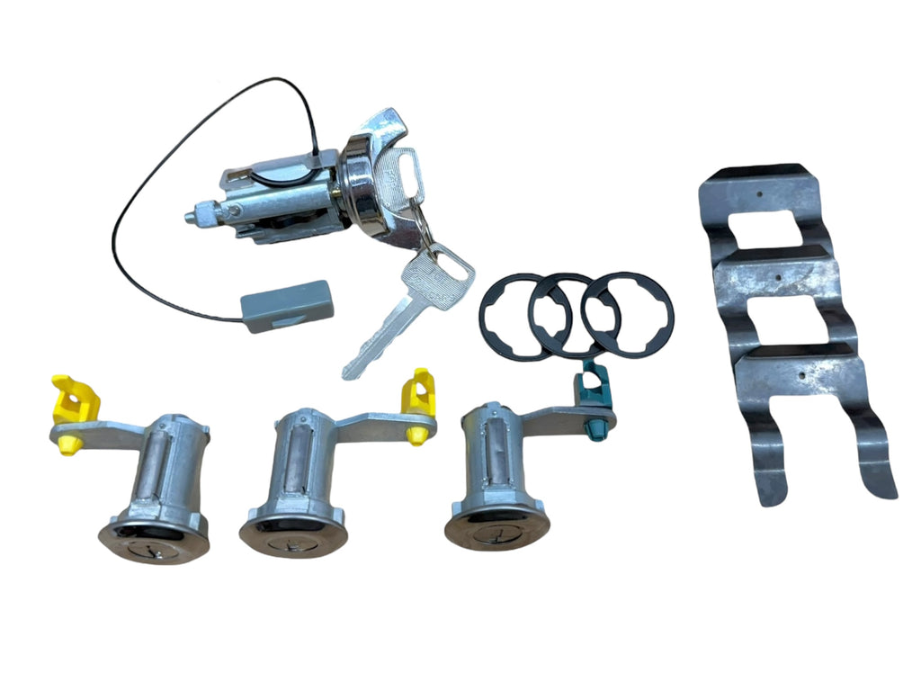 84-90 Ford Bronco II Ignition Door & Tailgate Lock Cylinder Set Chrome New (Keyed Alike)
