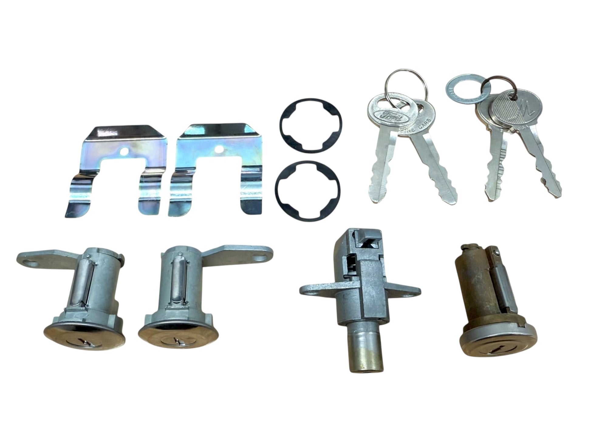 80-91 Ford Bronco Door Glove Box & Manual Tailgate Lock Cylinder Set New (Keyed Alike)
