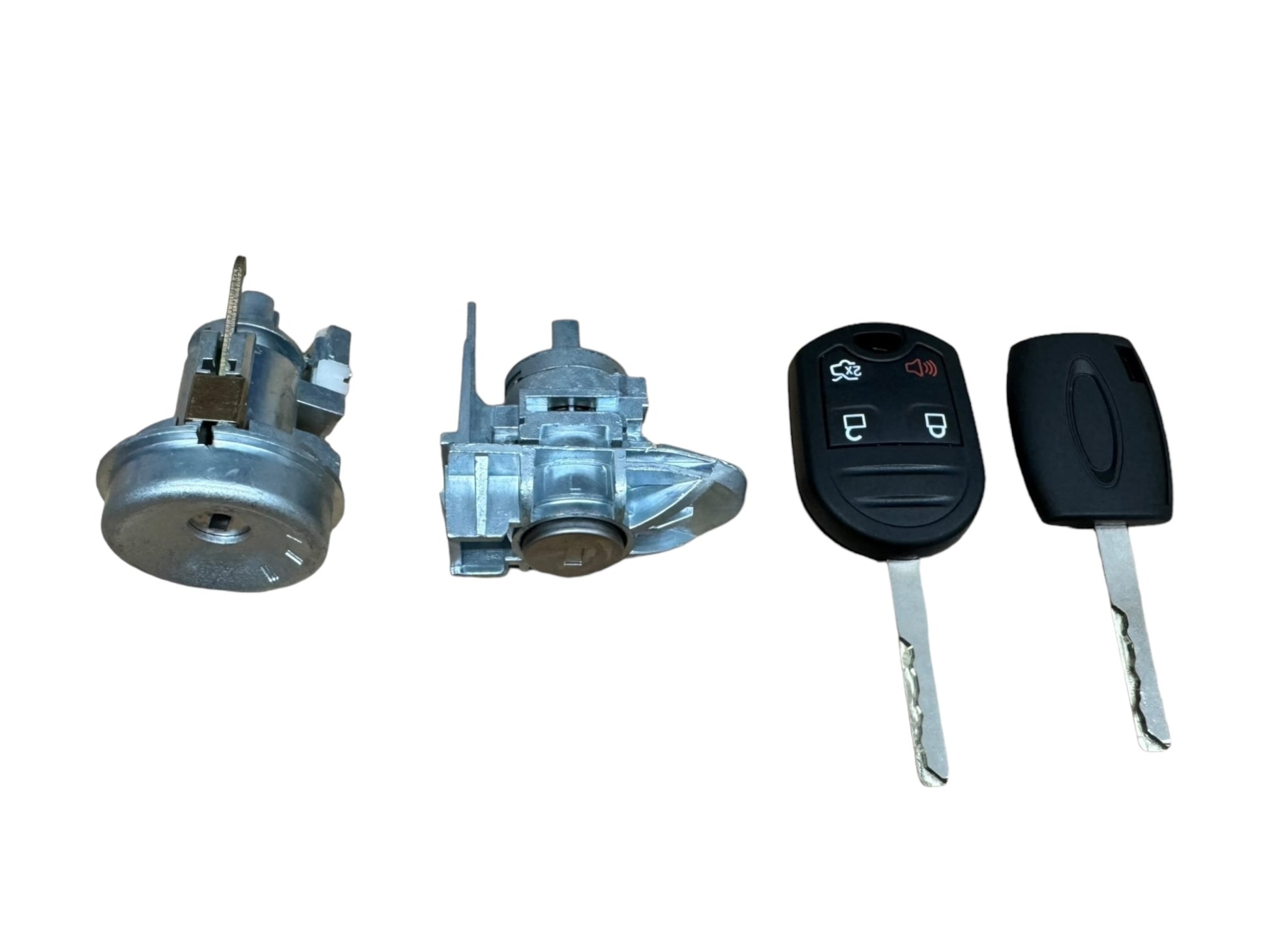 11-19 Ford Fiesta Ignition & Door Lock Cylinder Set With 2 Transponder Keys New
