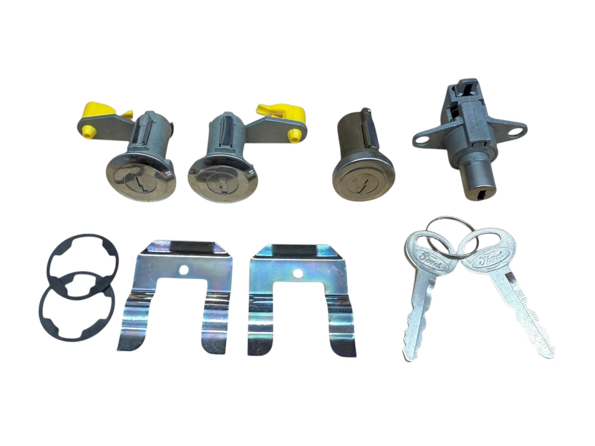 80-91 Ford Bronco Door Glove Box & Manual Tailgate Lock Cylinder Set New (Keyed Alike)